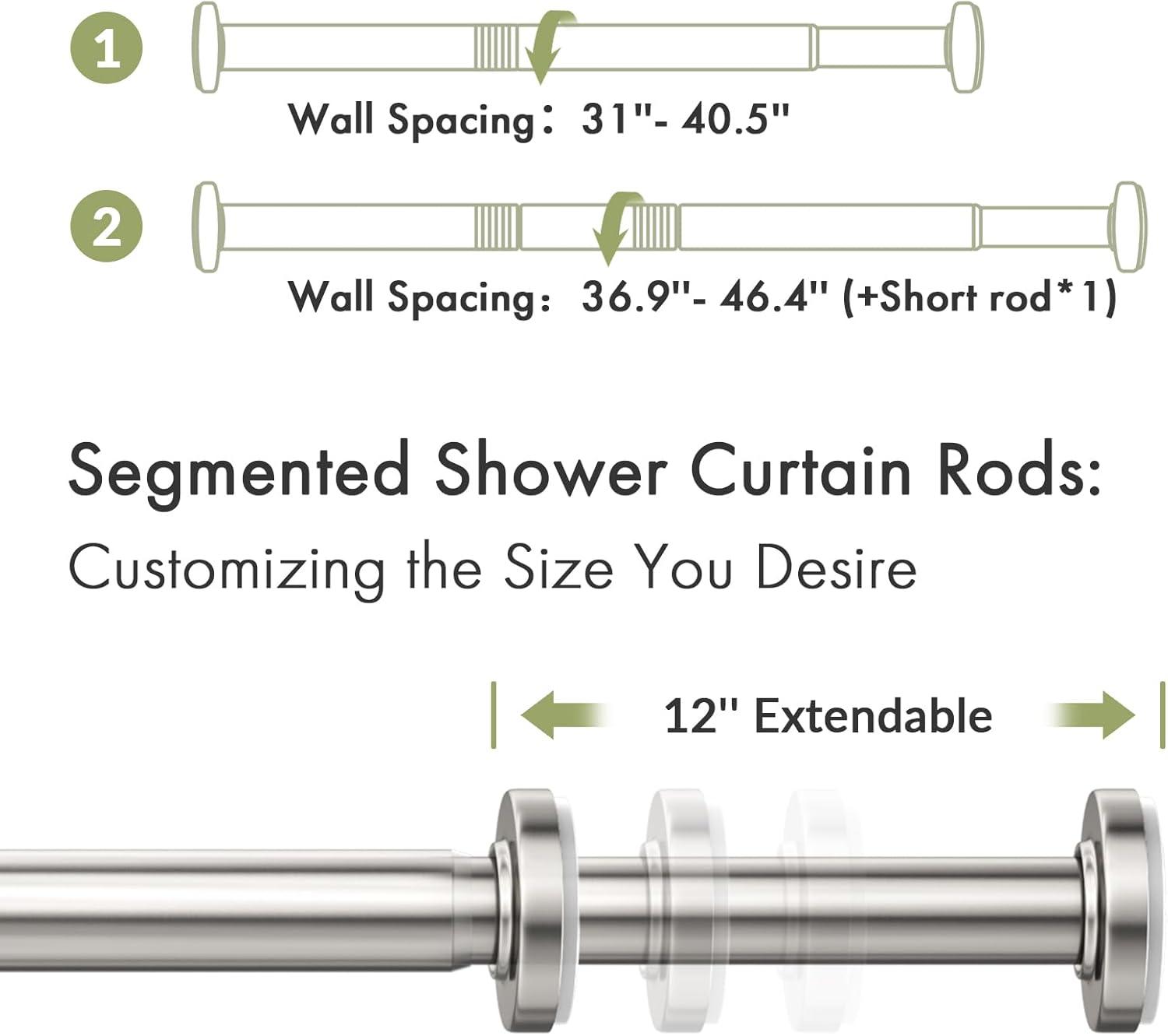 Tromay Heavy Duty Tension Shower Rod