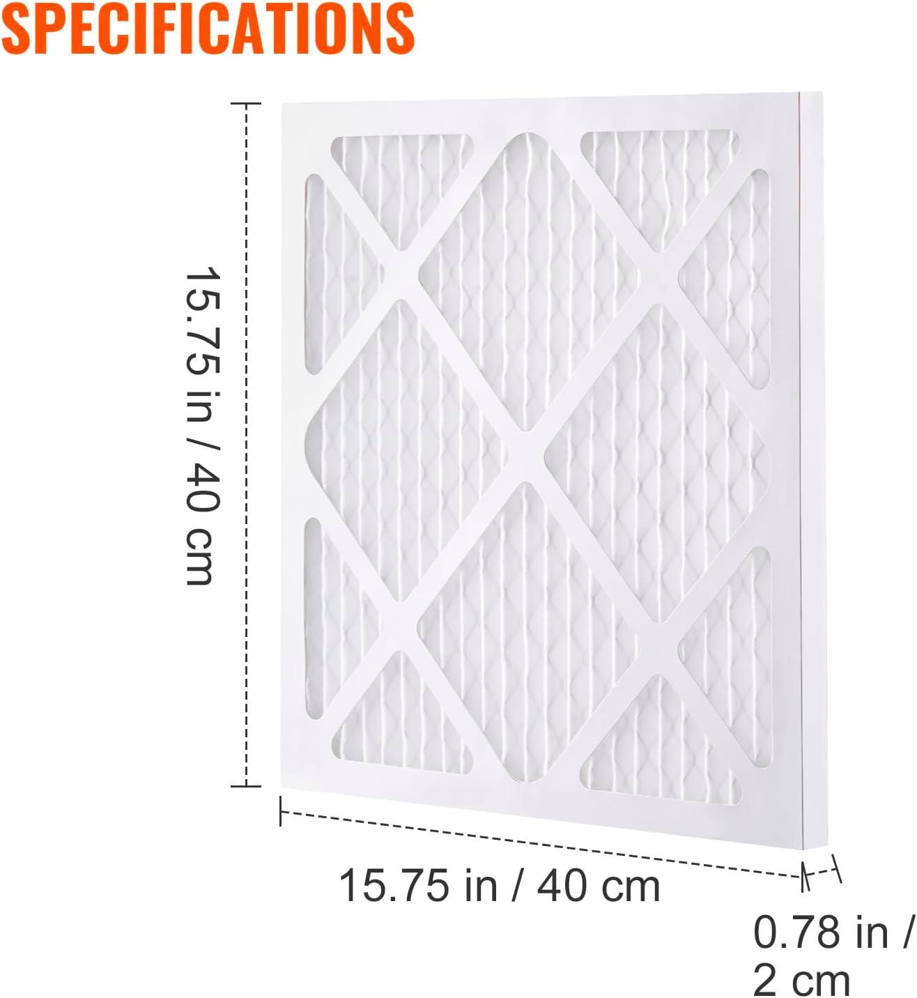 15.75'' White High-Efficiency Air Purifier Pre-Filters, 5 Pack