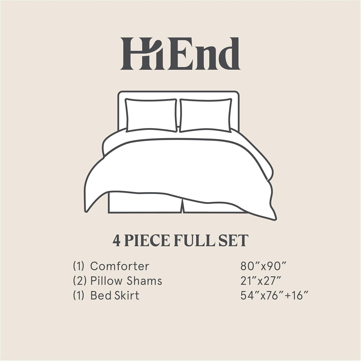 Paseo Road Brighton Western Bedding 4 Piece Full Size Comforter Set, Brown Rustic Cabin Theme Faux Leather Bed Set, Winter Warm Comforters Sets with Bed Skirt, Shams, Accent Pillow