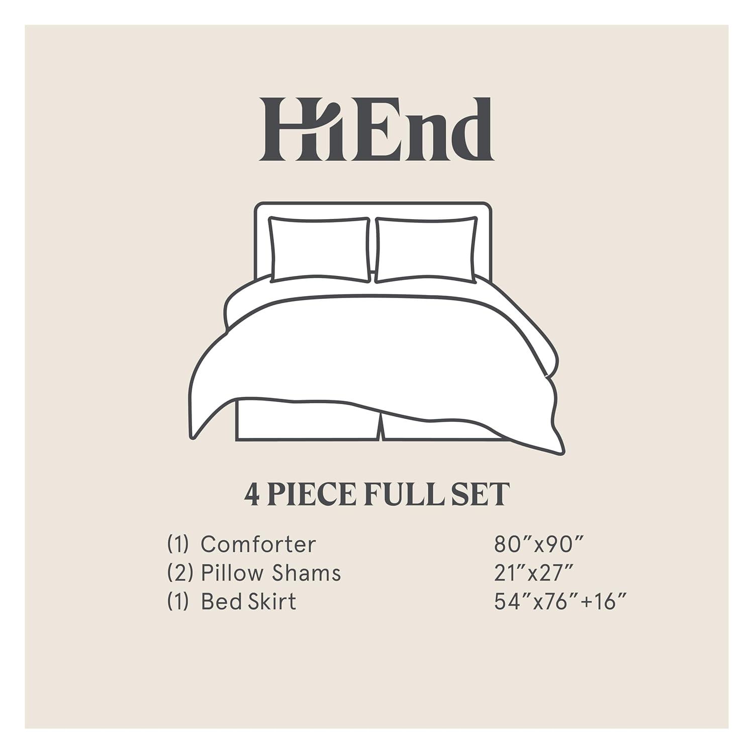 Paseo Road Brighton Western Bedding 4 Piece Full Size Comforter Set, Brown Rustic Cabin Theme Faux Leather Bed Set, Winter Warm Comforters Sets with Bed Skirt, Shams, Accent Pillow