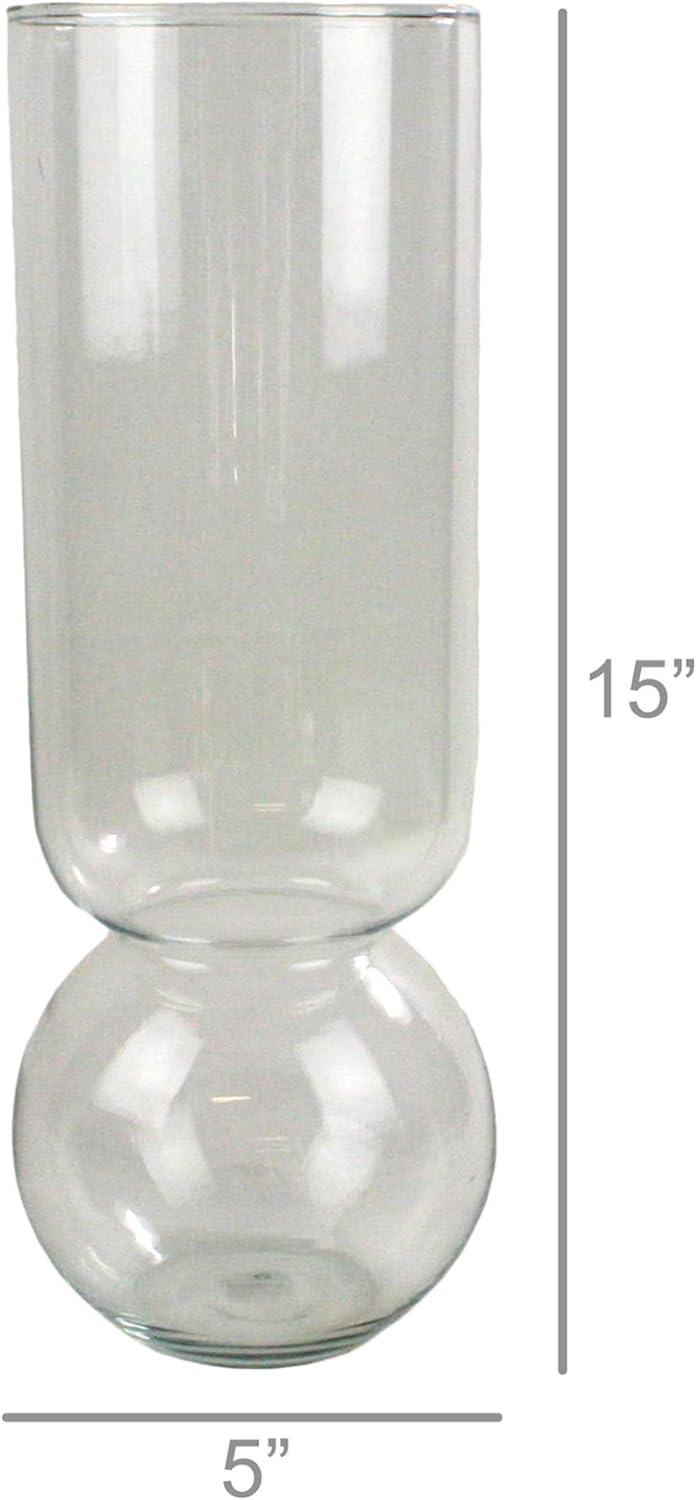 Bennium Glass Bulb Vase, Extra Tall Clear, 1-Count