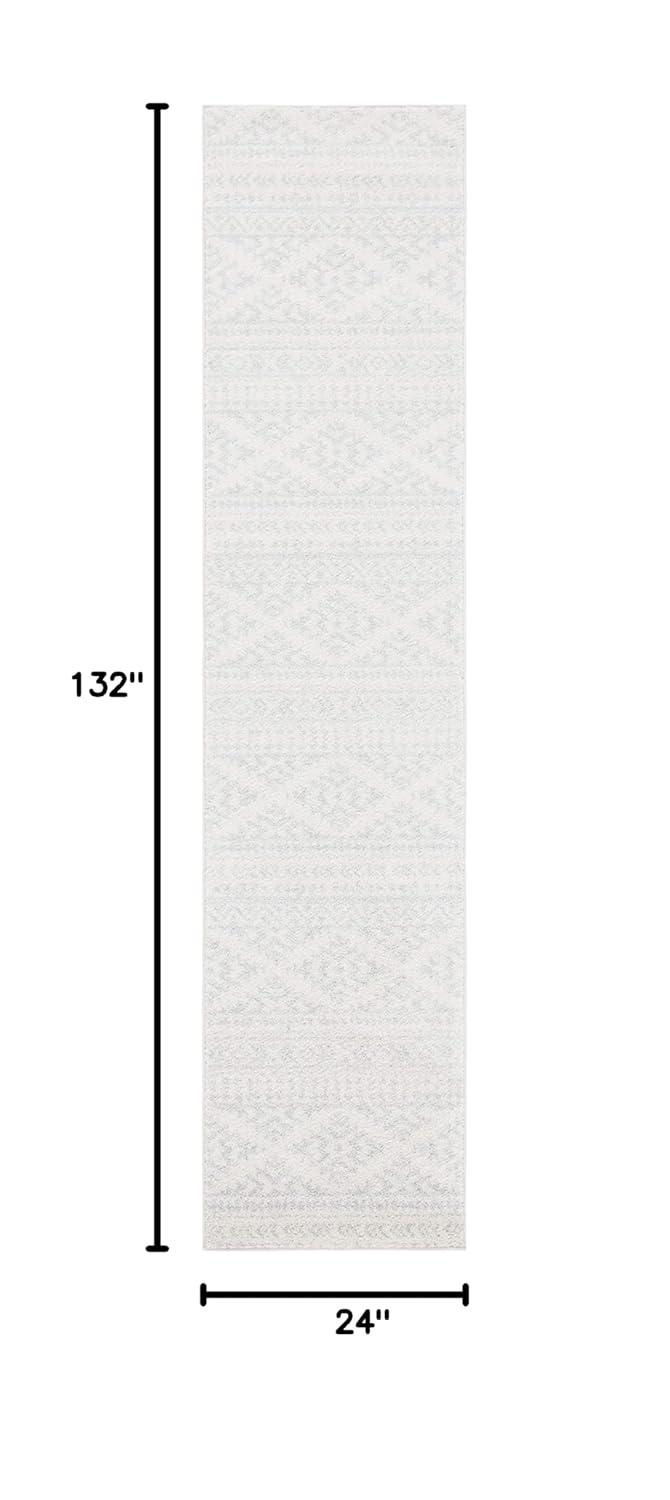Tulum TUL272 Power Loomed Runner Rug - Ivory/Light Grey - 2'x11' - Safavieh.