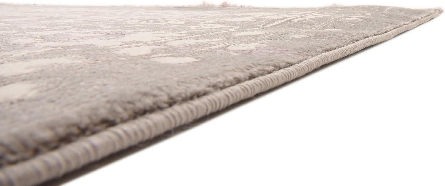 Purple and Gray Rectangular Abstract Easy Care Rug