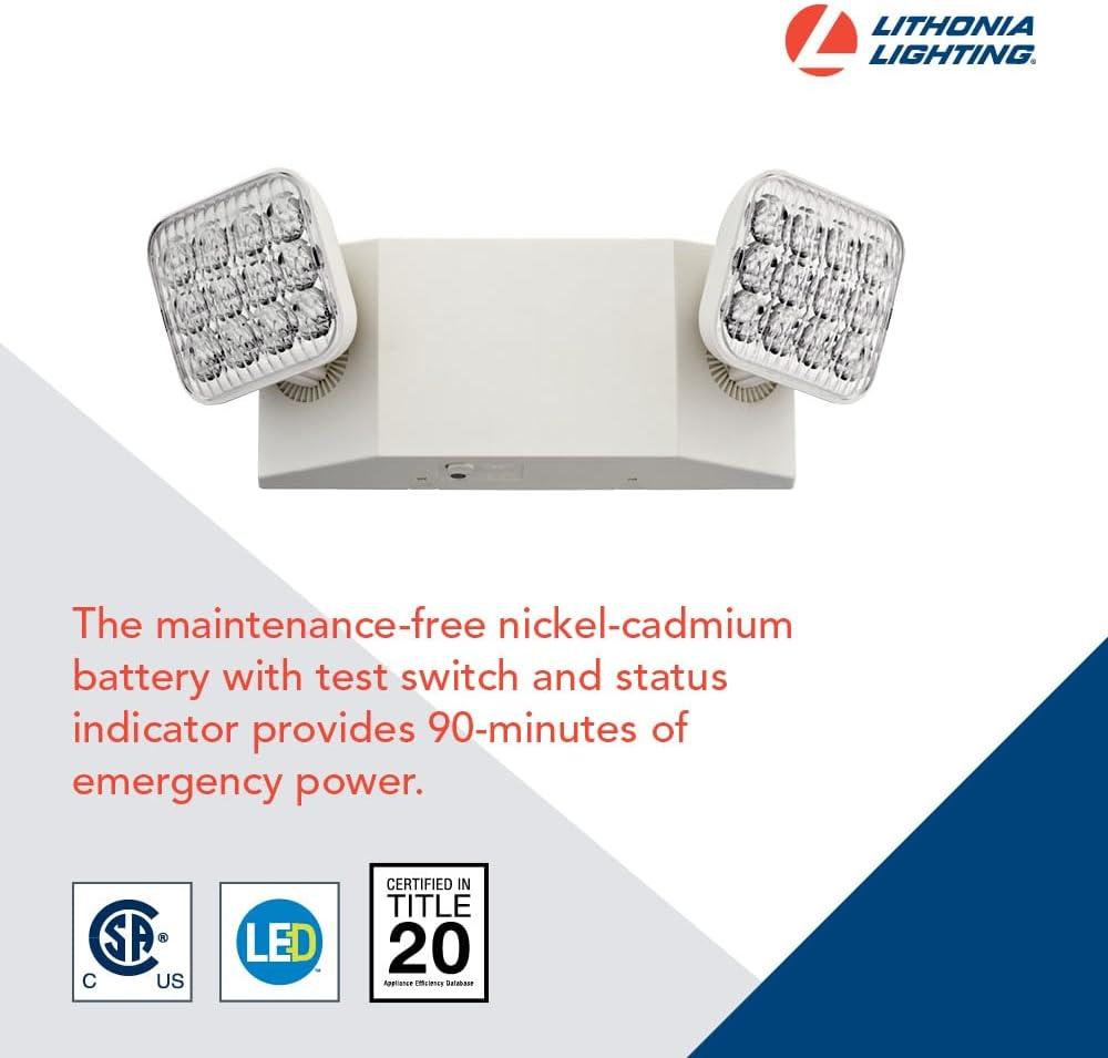 Lithonia Lighting Switch Hardwired LED Off White Emergency Light