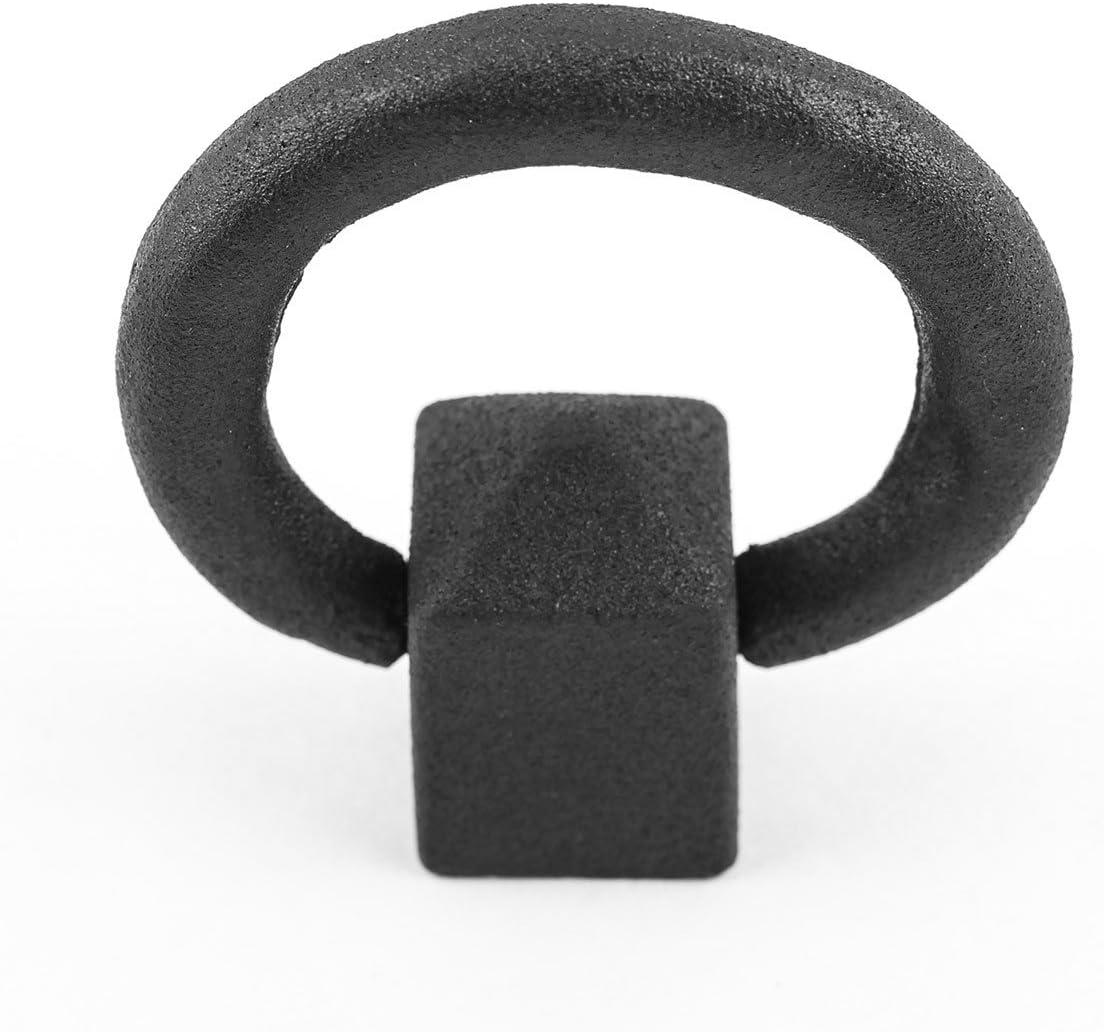 The Renovators Supply Inc. Wrought Iron Cabinet Gate Door Ring Pull Multipack (Set of 12)