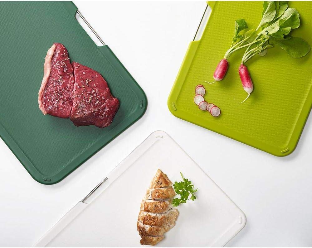 Joseph Joseph Color-Coded Plastic Cutting Board Set with Stand