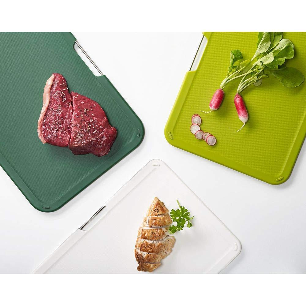 Joseph Joseph Color-Coded Plastic Cutting Board Set with Stand