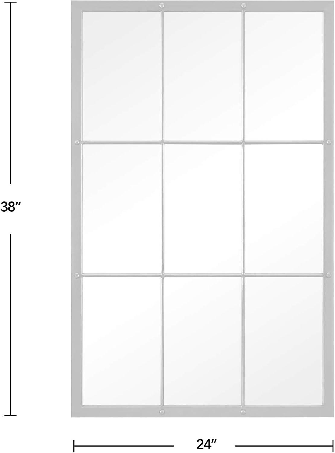 FirsTime & Co. Dark Silver Homestead Manor Wall Mirror, Farmhouse, Rectangular, 24 x 1 x 38 in