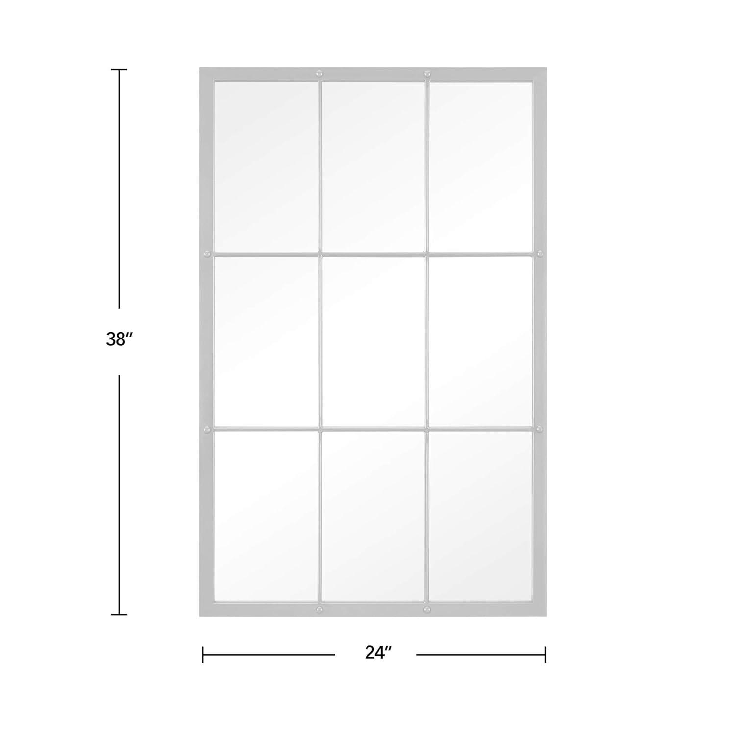 FirsTime & Co. Dark Silver Homestead Manor Wall Mirror, Farmhouse, Rectangular, 24 x 1 x 38 in