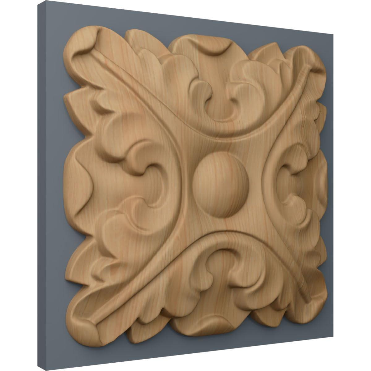 Ekena Millwork Acanthus H W D Wood Rosette Applique