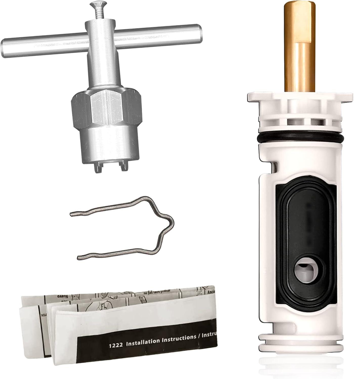 1222 Replacement Cartridge with Moen 104421 Cartridge Puller Removal Tool Retainer Clip Compatible with Moen One-Hanlde Posi Temp 1222B Shower Bathtub Faucet (1222 cartridge +104421 cartridge puller)