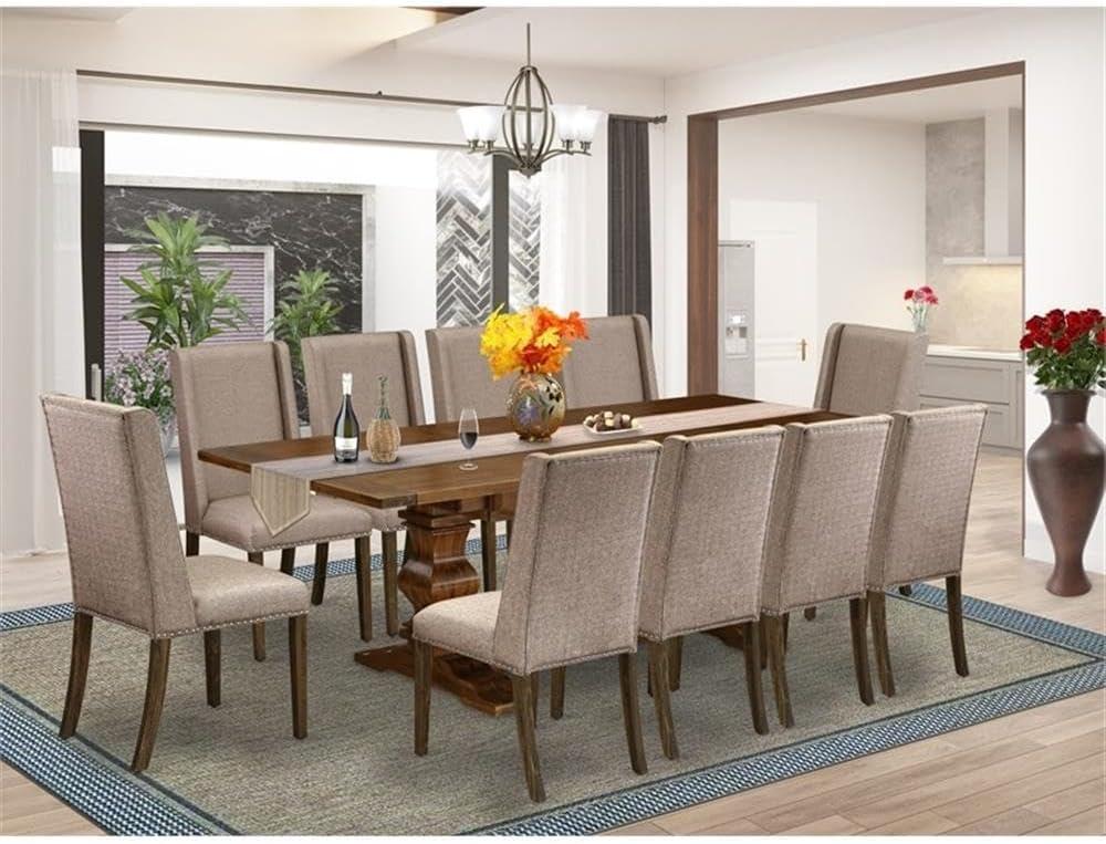 Lassale Removable Leaf Acacia Solid Wood Dining Set
