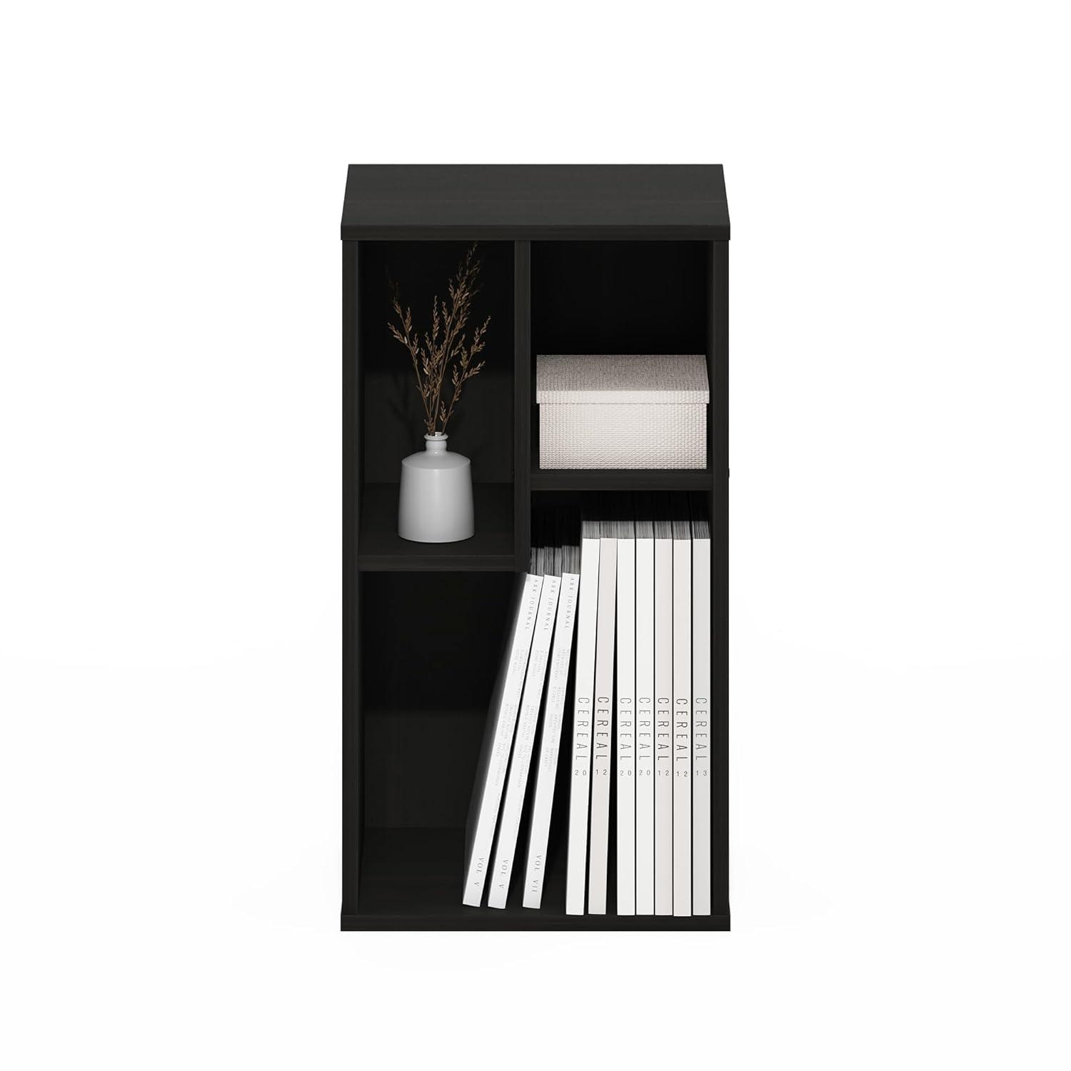 Furinno Daly 3-Cube Irregular Cubes Bookcase, Bookshelf, Storage Organizer, Espresso