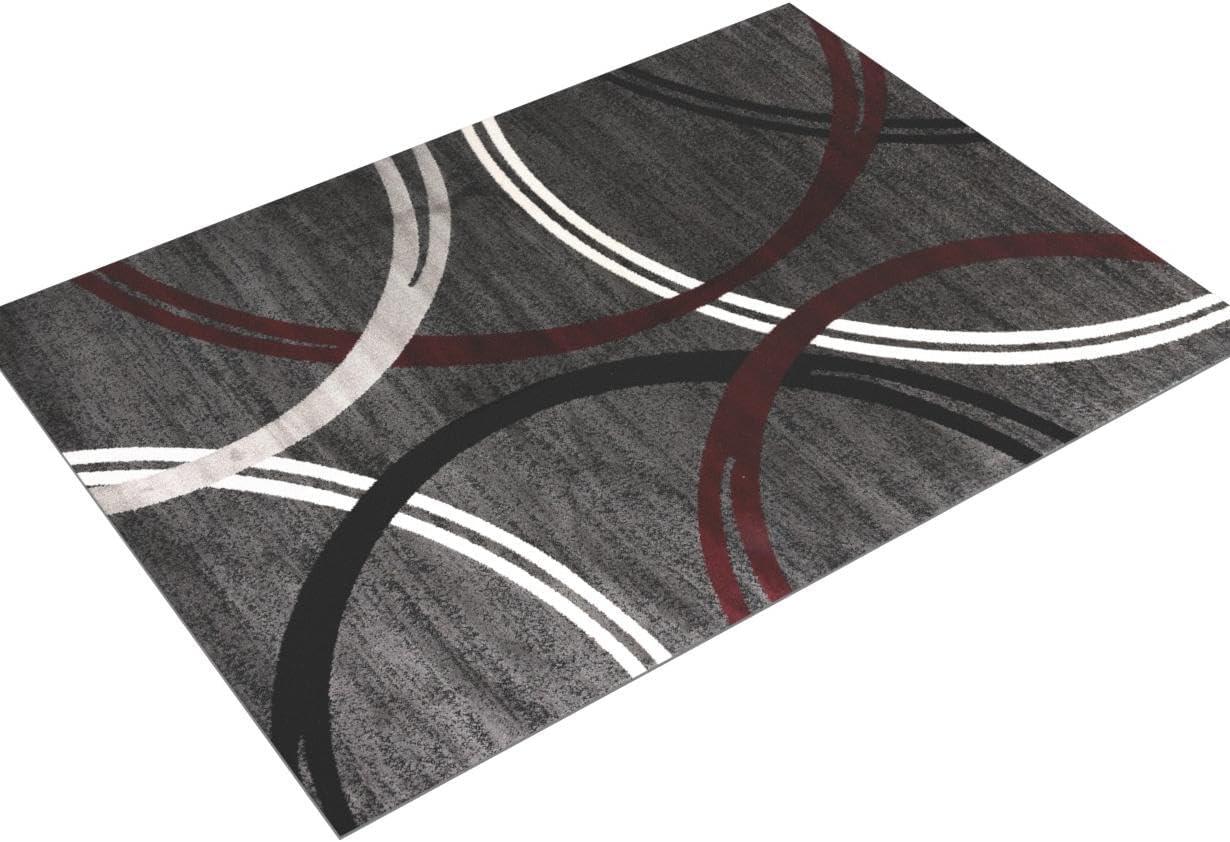 World Rug Gallery Contemporary Abstract Circles Design Area Rug