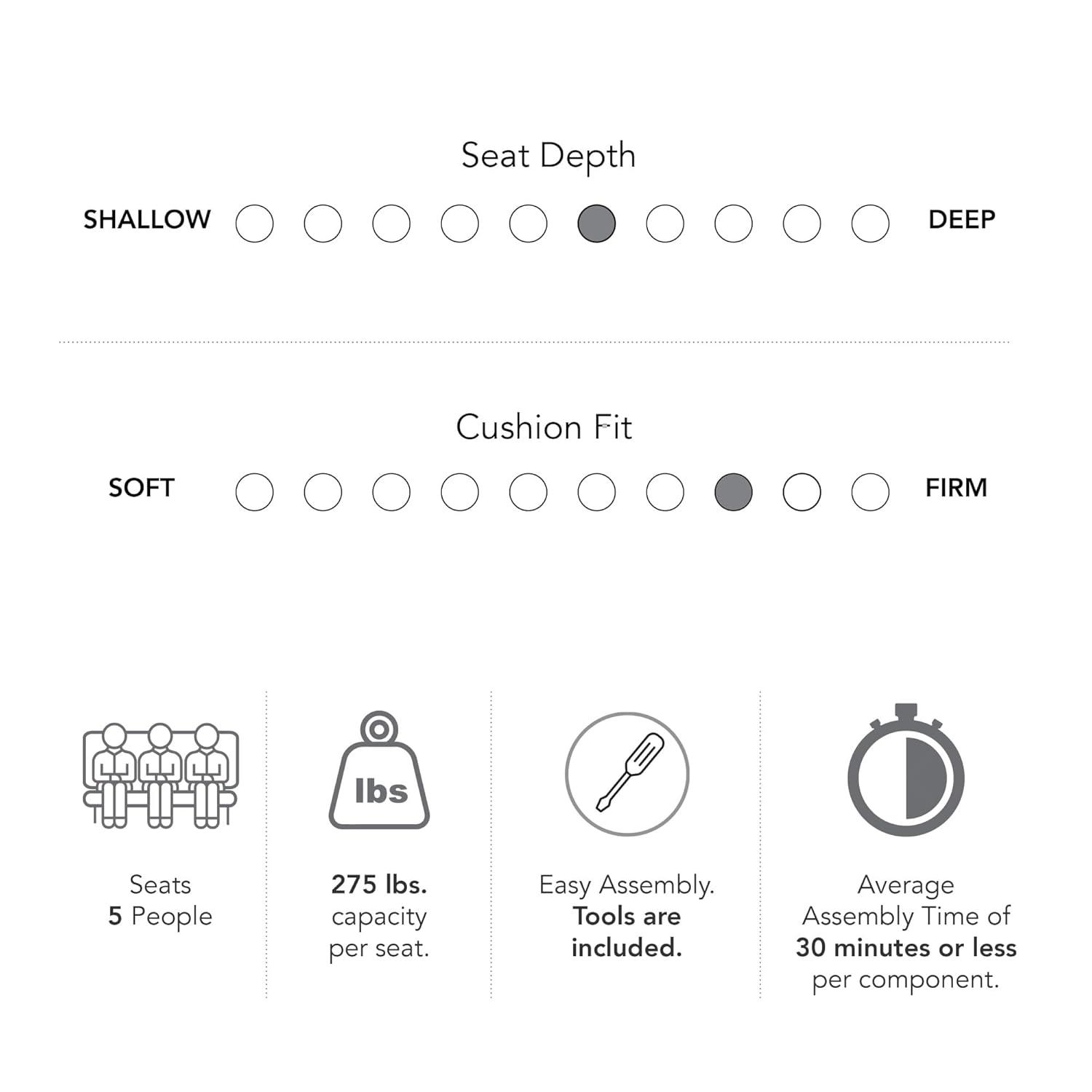 Stockton 87W L Shaped Sectional Couch in Cream Herringbone Fabric