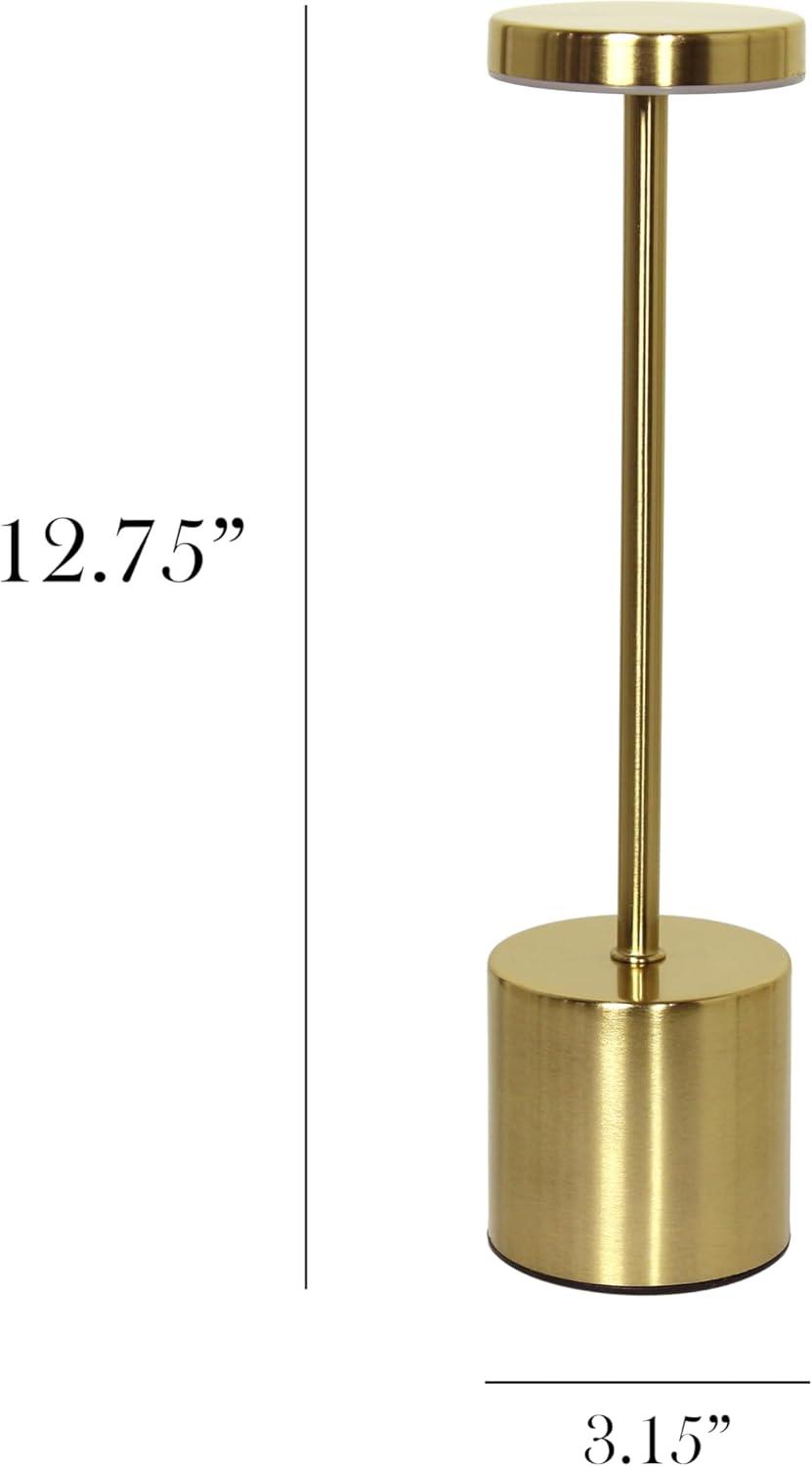 Wrought Studio™ Simple Designs 12.75" Skelly Disc Dimming & Rechargeable Cordless 4-Way Touch Sensor Stick Desk Lamp