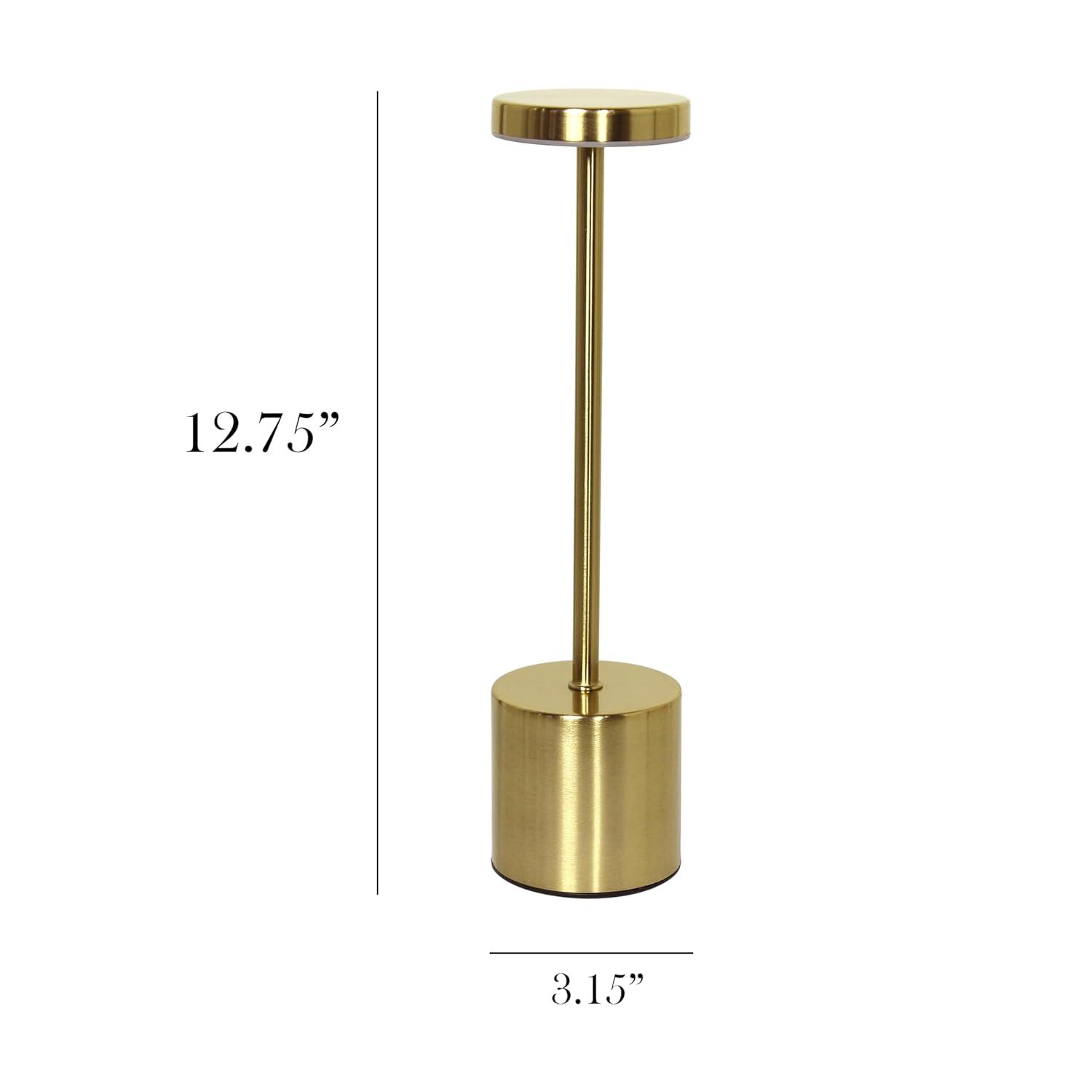 Wrought Studio™ Simple Designs 12.75" Skelly Disc Dimming & Rechargeable Cordless 4-Way Touch Sensor Stick Desk Lamp