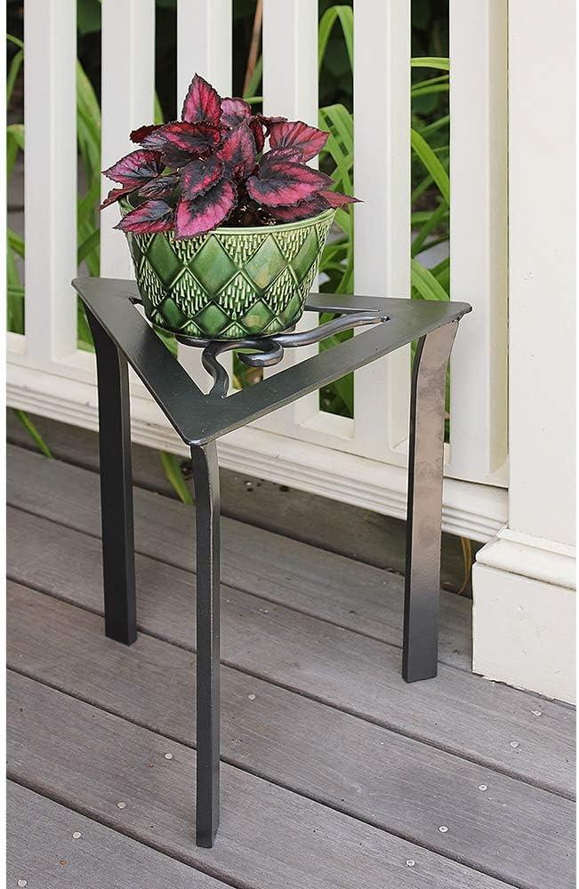 Achla Triangular Plant Stands, Gray, 12"H, Set of 2