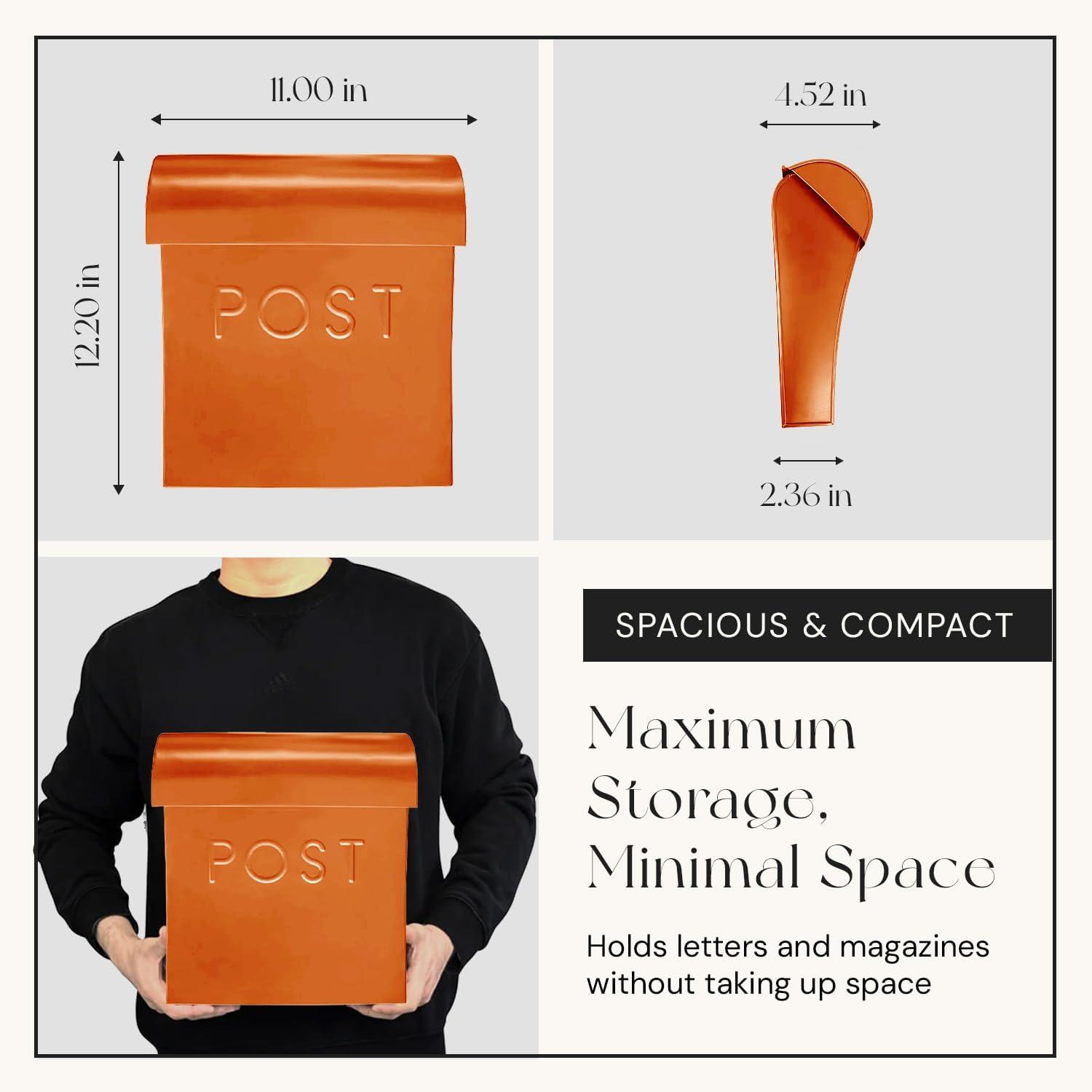 NACH Vicki Euro Farmhouse Max Water and Rust Protection Post Wall Mounted Mailbox