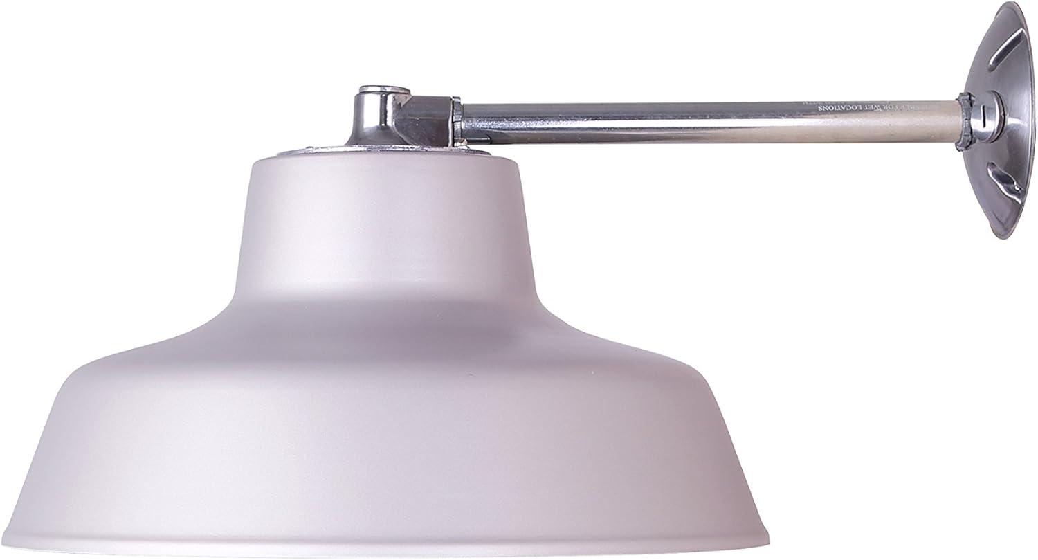 Canarm BL14CWS All Weather 1-Bulb Ceiling or Wall Mount All Weather Light with Clear Glass Globe, Grey Medium