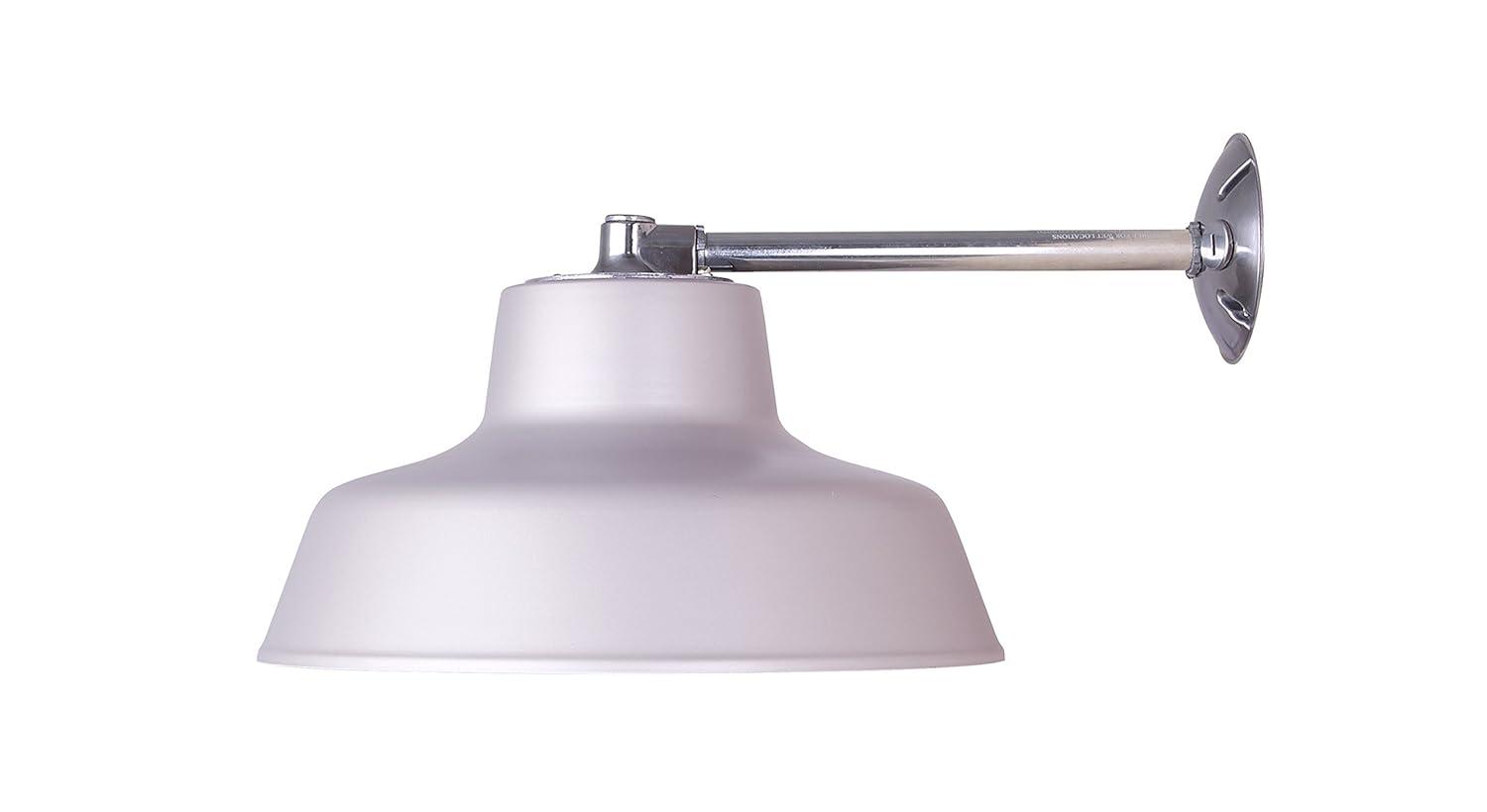 Canarm BL14CWS All Weather 1-Bulb Ceiling or Wall Mount All Weather Light with Clear Glass Globe, Grey Medium