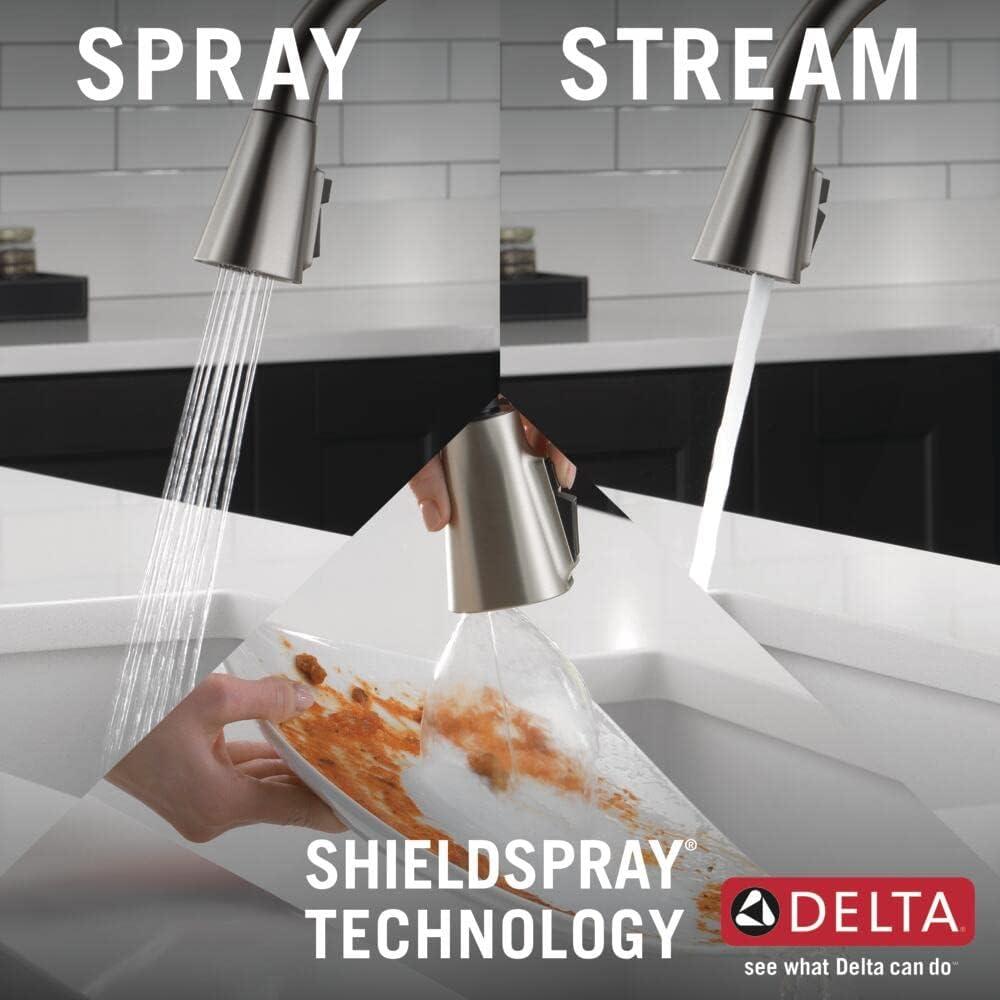 Lenta Pull Down Sprayer Kitchen Sink Faucet, Single Handle Kitchen Faucet