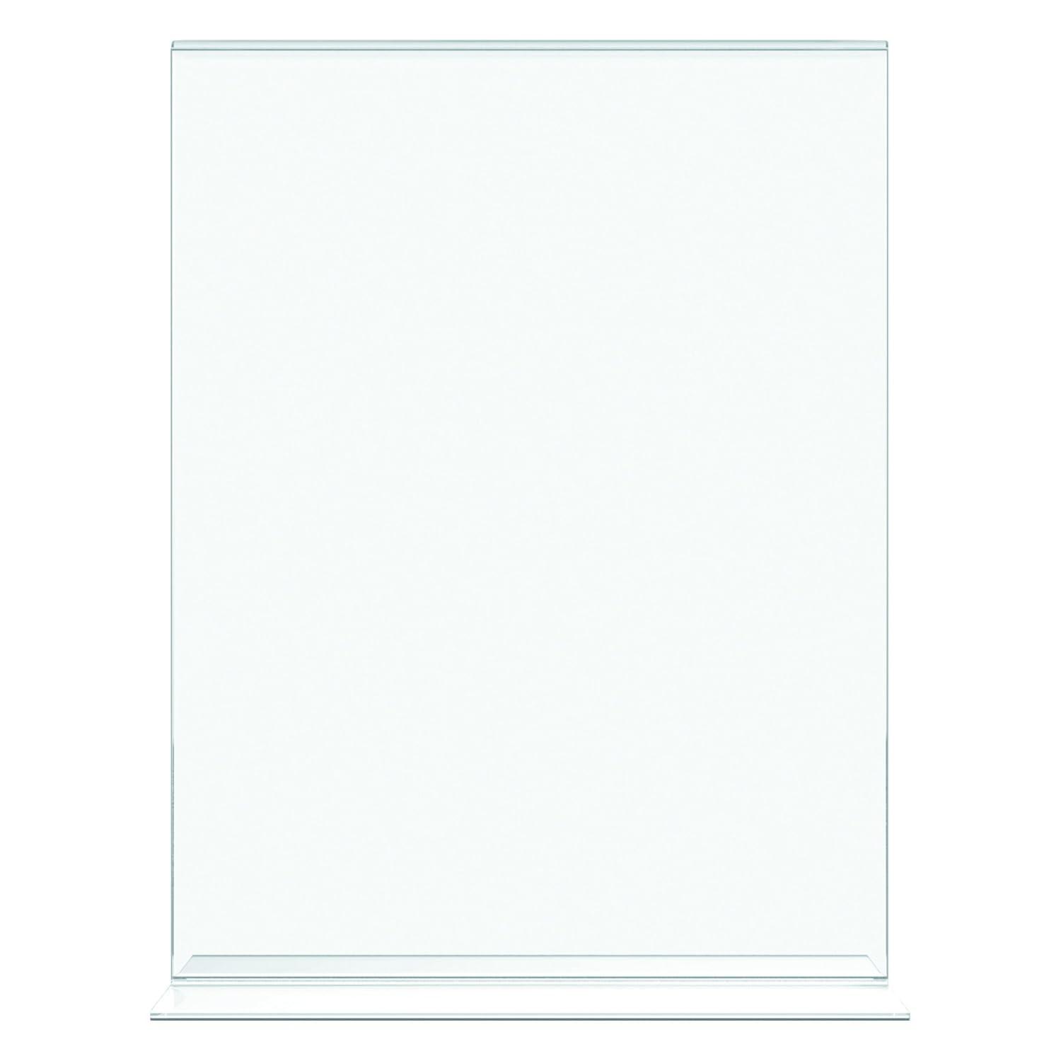 Deflect-O Corporation Classic Image Stand-Up Two-Sided Desktop Sign Holder, Plastic, 8-1/2 x 11