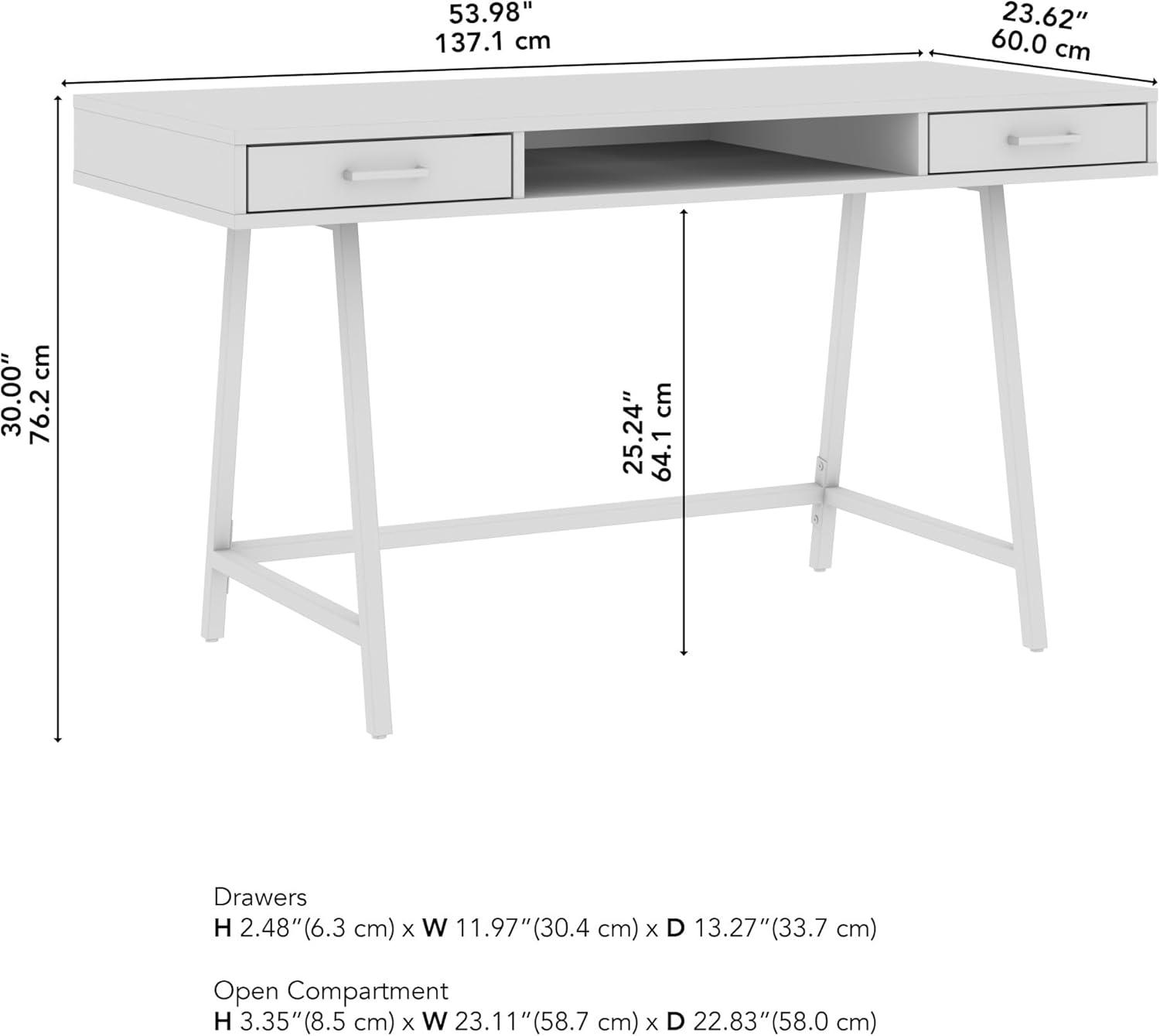 Steele 54W Writing Desk in Reclaimed Pine by Bush Furniture - Engineered Wood