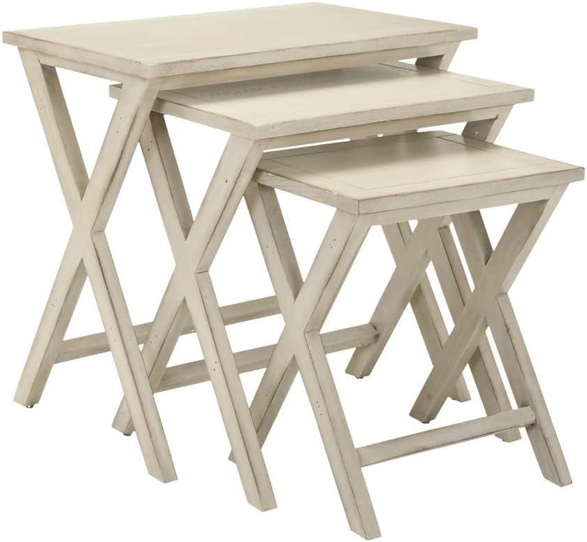 Maryann Tray Tables - White Birch - Safavieh.