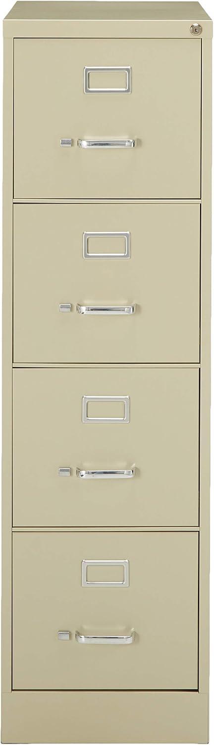 Putty Steel 4-Drawer Lockable Vertical File Cabinet