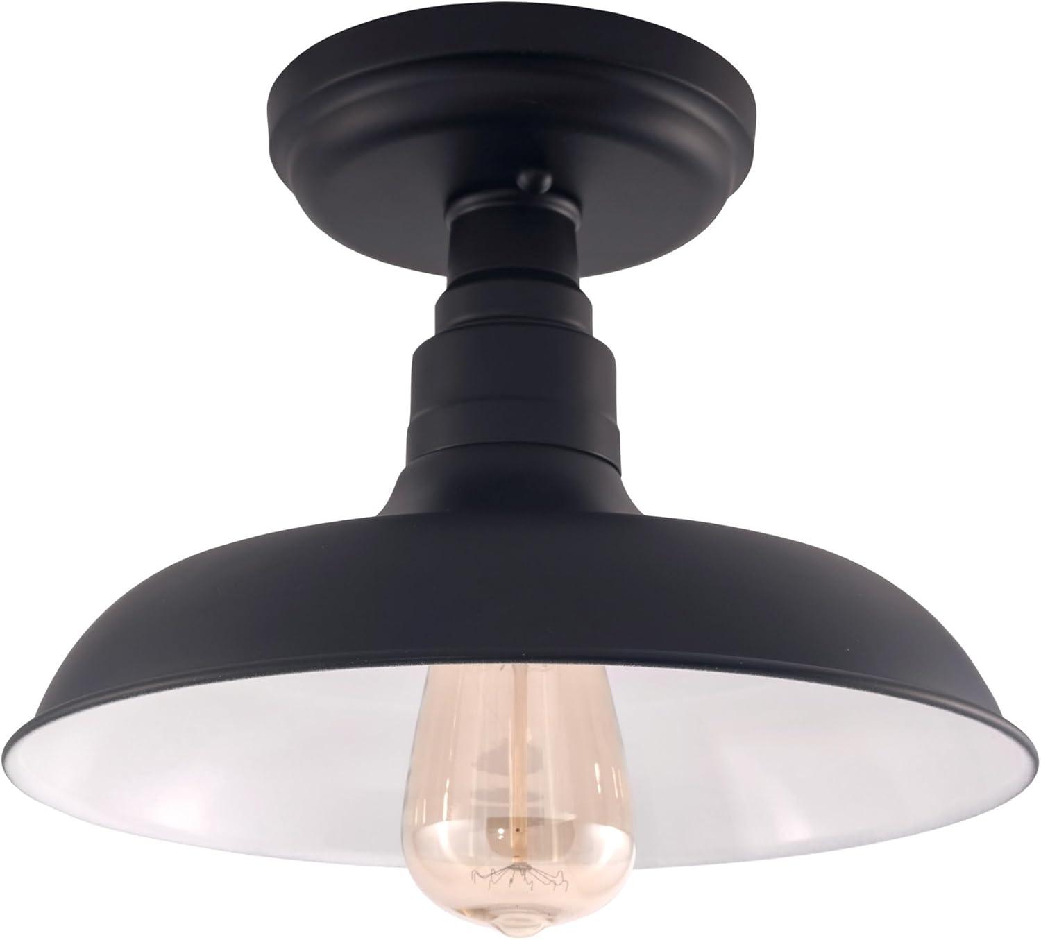 Kimball Matte Black 11" Indoor/Outdoor LED Ceiling Light