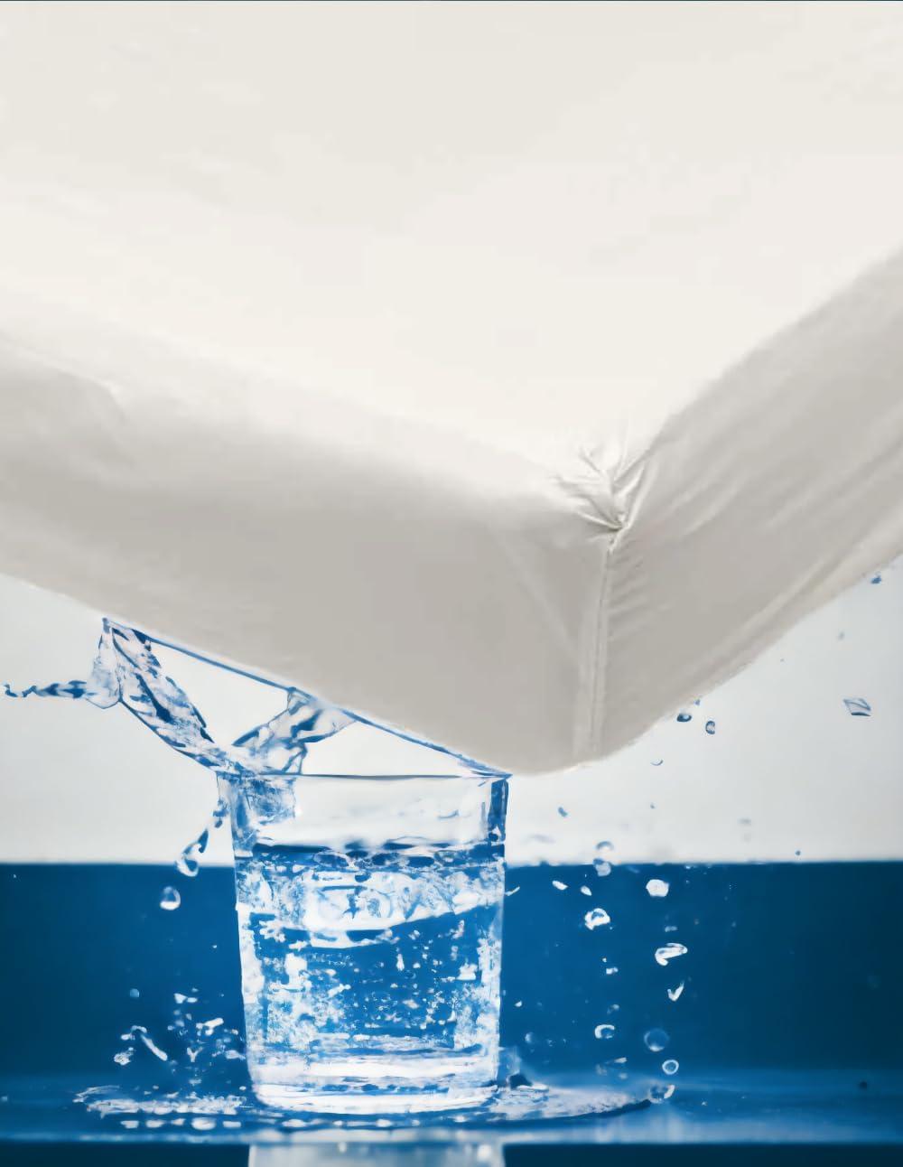 Queen White Waterproof Plastic Mattress Cover