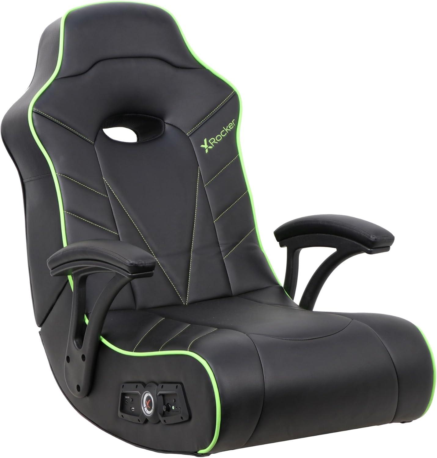 X Rocker Video Gaming Floor Rocker Chair, Built-in Audio, College Dorm Essentials for Guys and Girls, Gamers, Bedroom, Dorm Room Essentials, Foldable