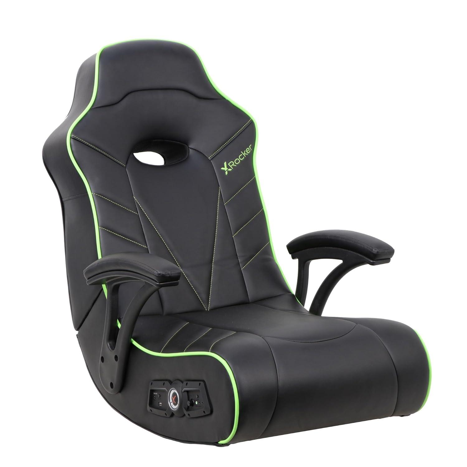 X Rocker Video Gaming Floor Rocker Chair, Built-in Audio, College Dorm Essentials for Guys and Girls, Gamers, Bedroom, Dorm Room Essentials, Foldable