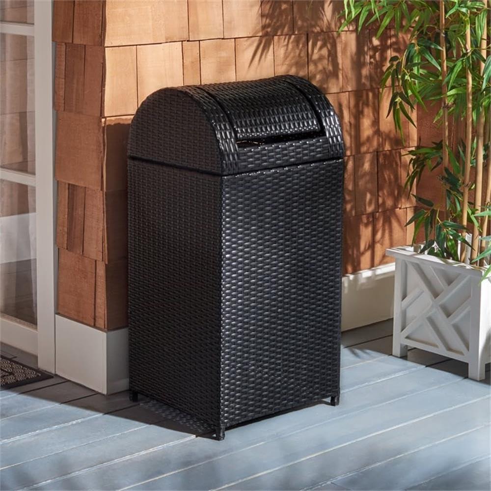 Serapis Outdoor Trash Can - Natural - Safavieh