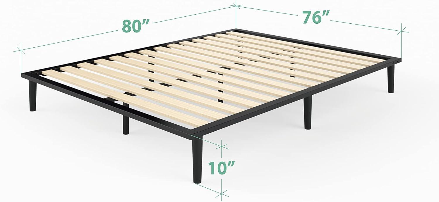 Parker Platform Bed Frame with Tapered Legs Black - Zinus