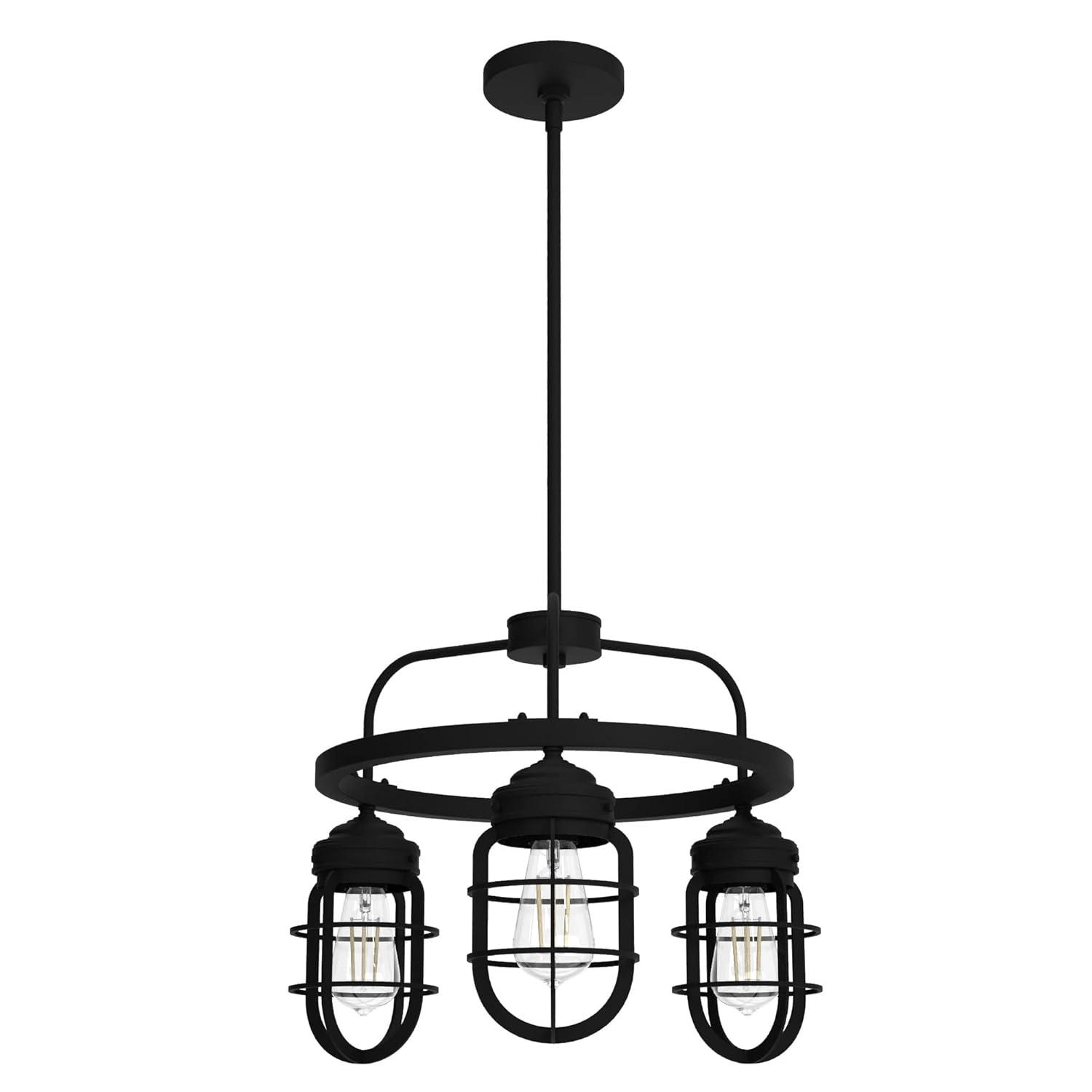 Starklake 3 Light Chandelier Statement Wagon Wheel Chandelier