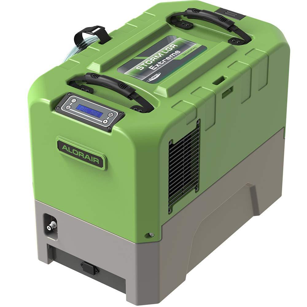 Refine Air Treatment ALORAIR 180 PPD Commercial Dehumidifier with Pump Drain Hose for Basement Warehouse & Job Sites Green