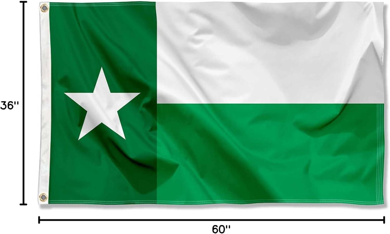 North Texas Mean Green 3x5 Polyester Patriotic Flag