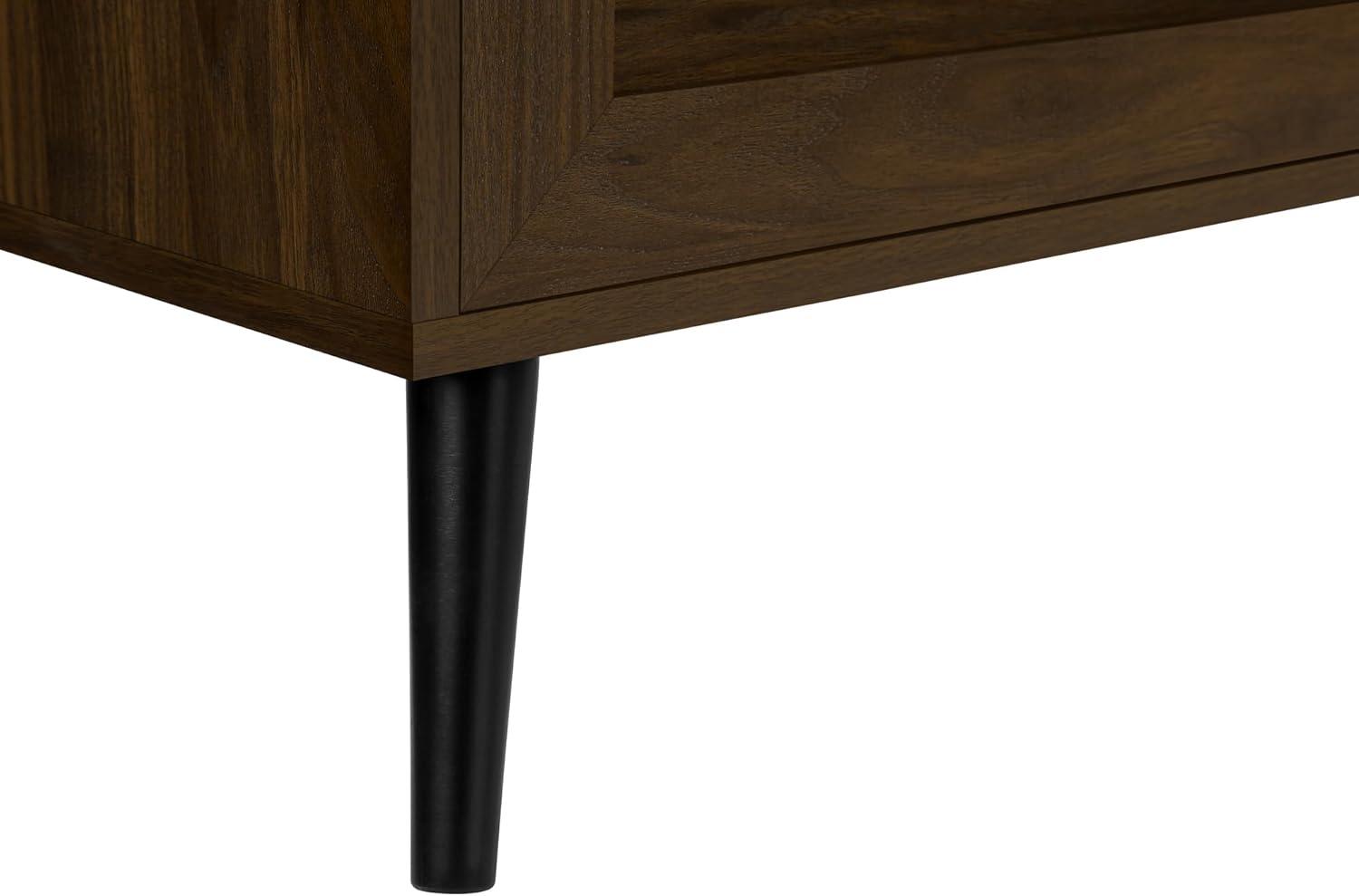 Monarch Specialties Tv Stand 72 Inch Console Media Entertainment Center Storage Cabinet Brown Laminate Black Wood Legs Transitional