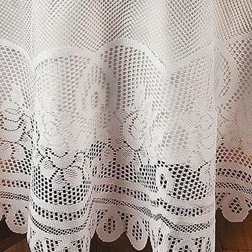 Collections Etc White Floral Lace Tablecloth 60" x 90"