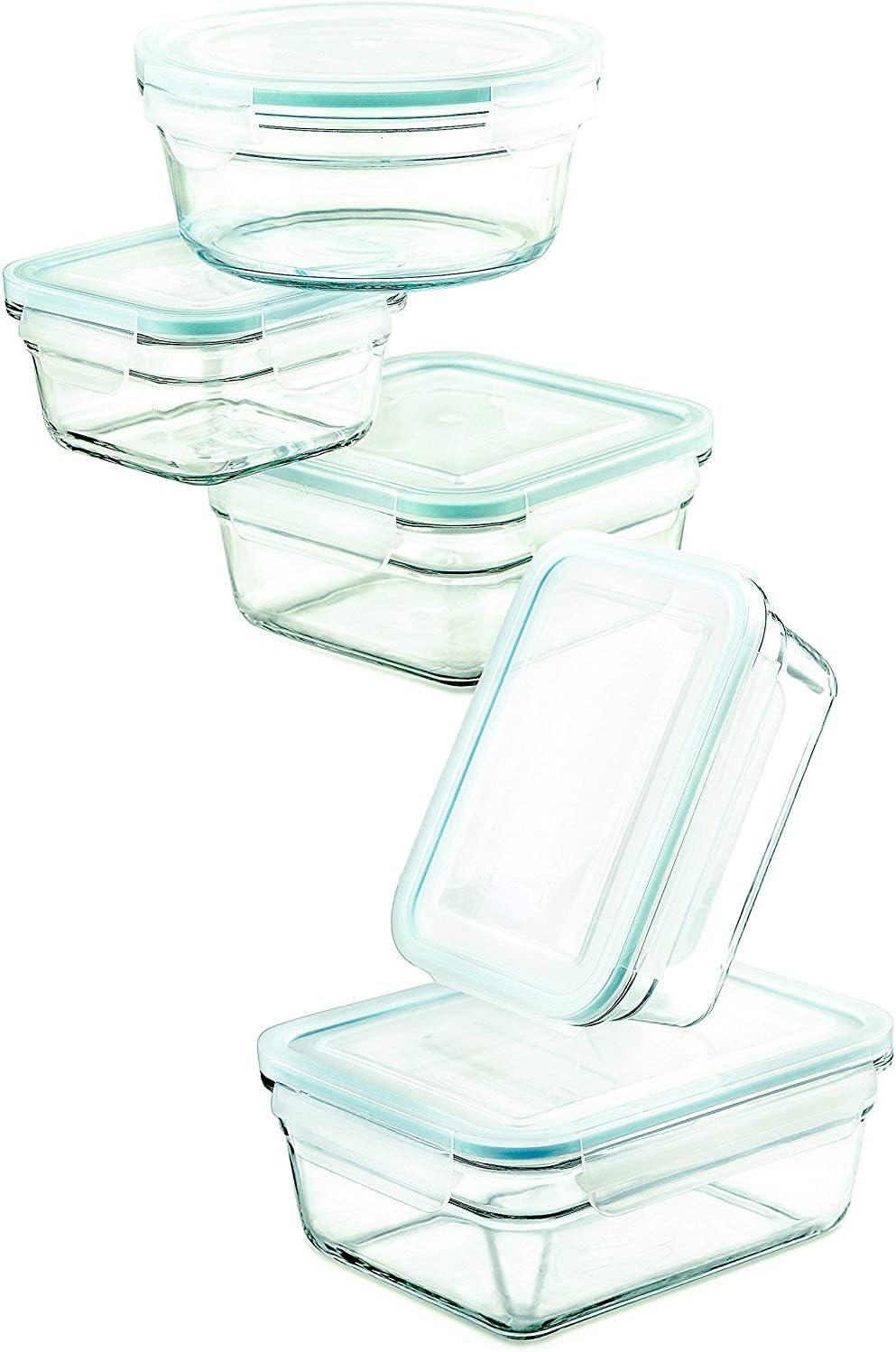 Glasslock Glasslock Oven and Microwave Safe Glass Food Storage Containers 10 Piece Set