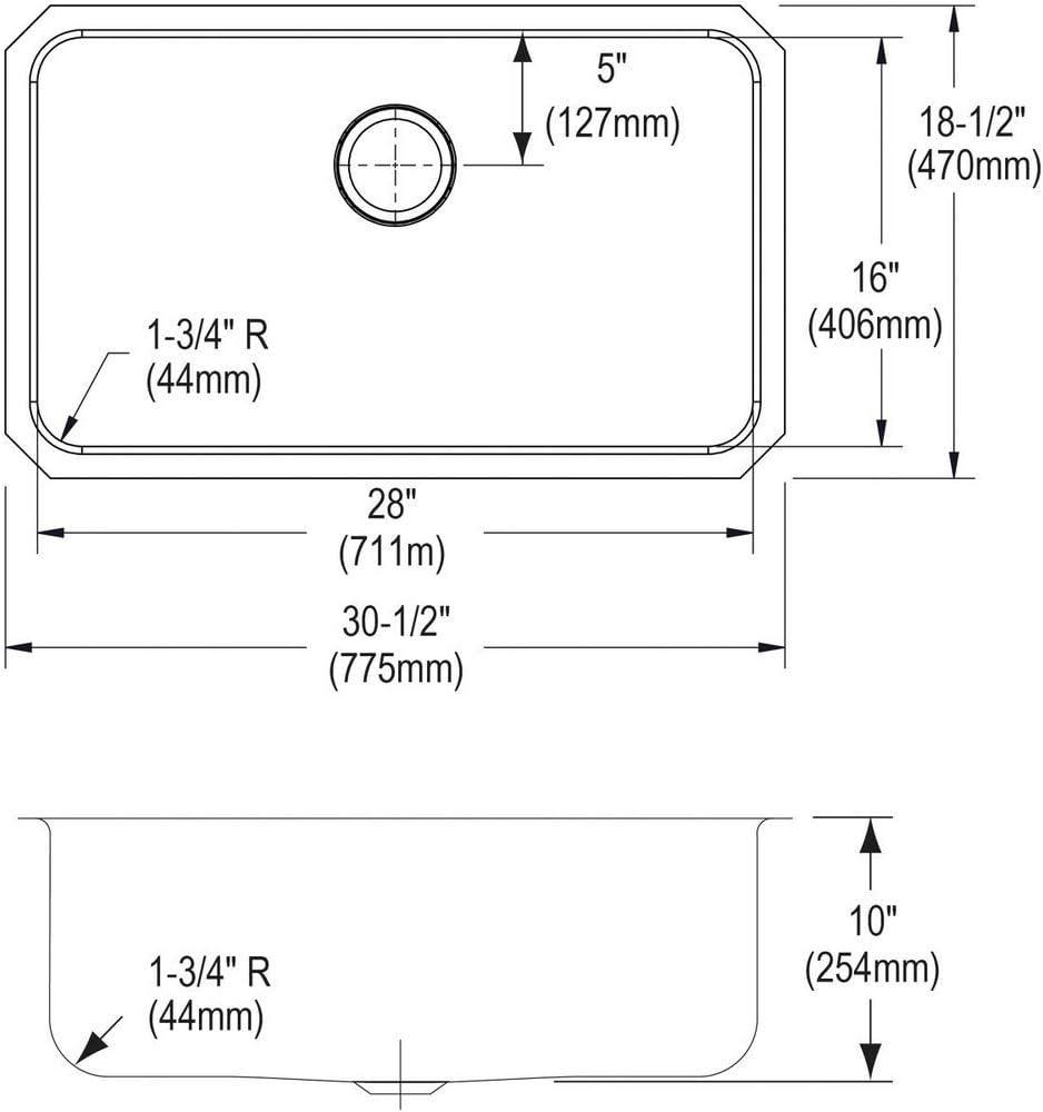 Lustertone 30.5" L x 18.5" W UndermountKitchen Sink