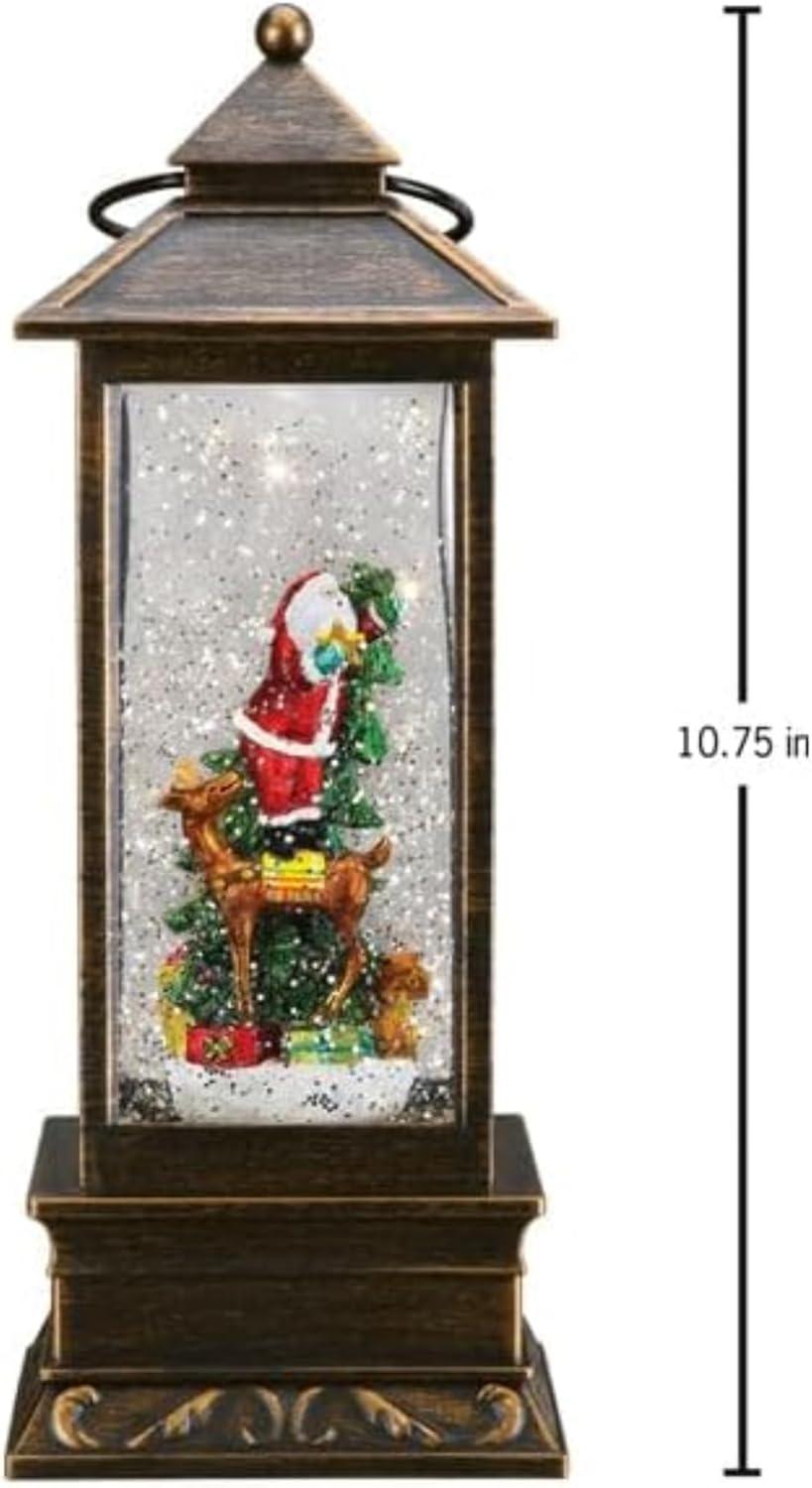 Old World Christmas Tabletop Santa Lantern Snow Globe, Multicolored, 11in