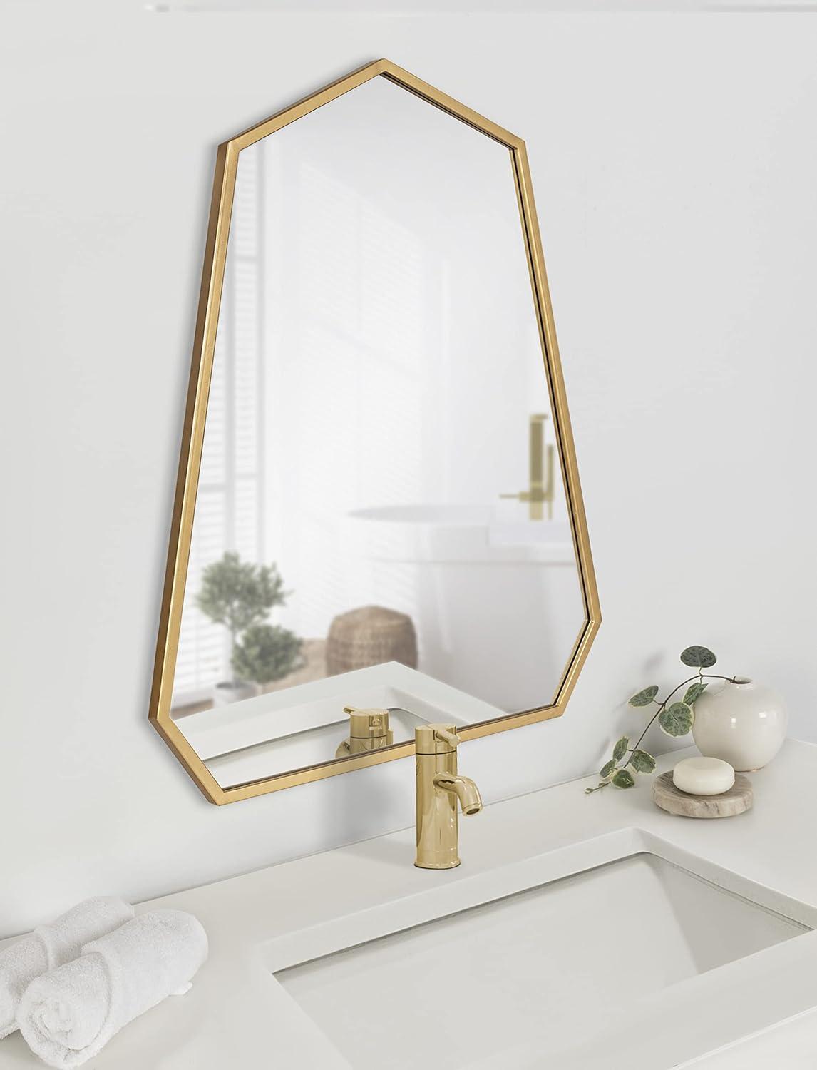 23" x 30" Hammell Framed Wall Mirror Gold - Kate & Laurel All Things Decor