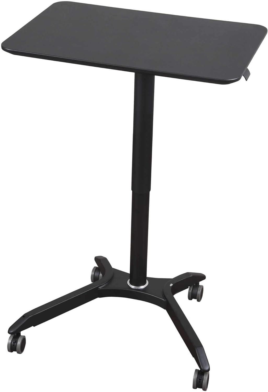 Stand Up Desk Store Pneumatic Adjustable Height Rolling Mobile Laptop Standing Desk Cart