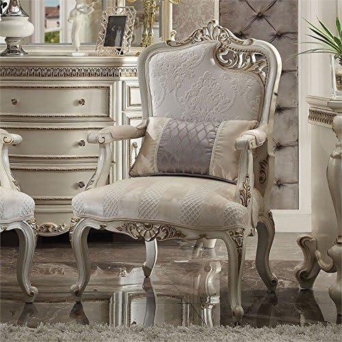 ACME Picardy Accent Chair with Pillow in Antique Pearl