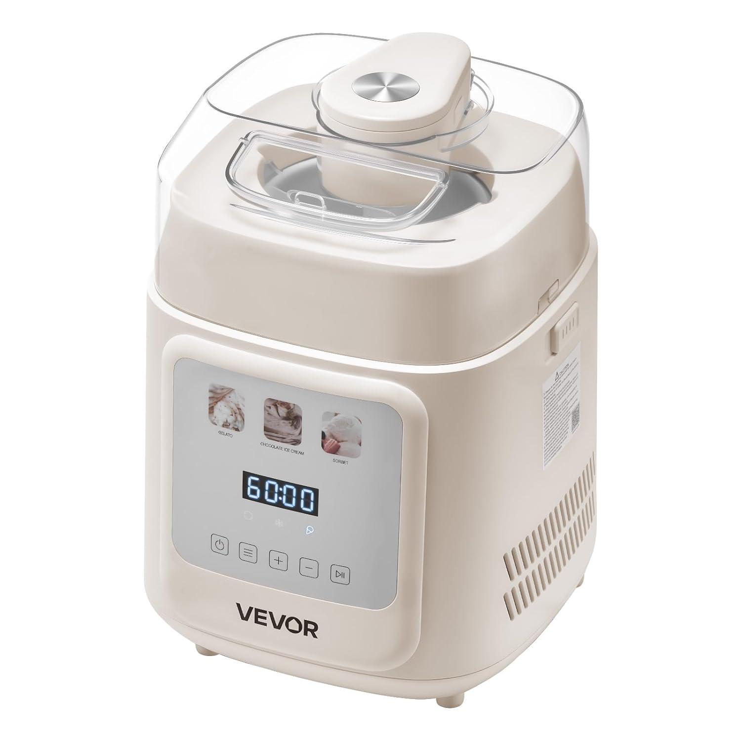 BENTISM Máquina para Hacer Helados Comercial, Rendimiento de 22-30 L/h, Máquina para Servir Suave con Encimera de 2350 W con Tolva de 2x6 L, Panel LCD de 2 L, Alarma de Falta de Hinchamiento, Máquina para Hacer Yogur Congelado para Bar de Snacks de Restaurante