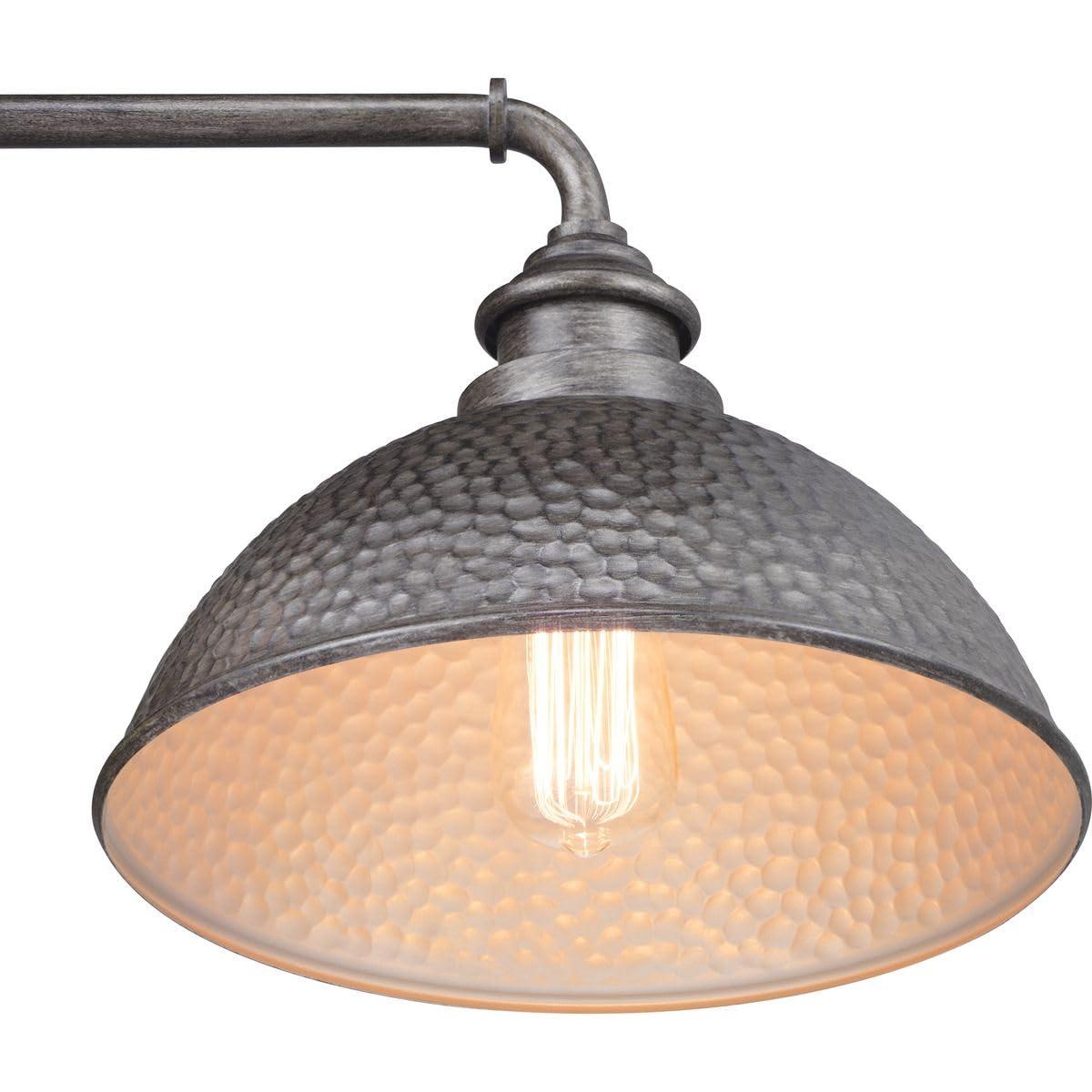 Progress Lighting Englewood 1-Light Medium Wall Lantern, Antique Pewter, Metallic Copper Shade