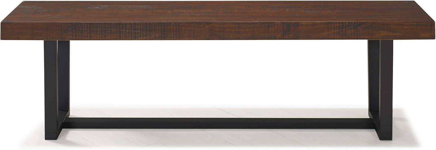 Walker Edison 60" Dining Bench, Mahogany